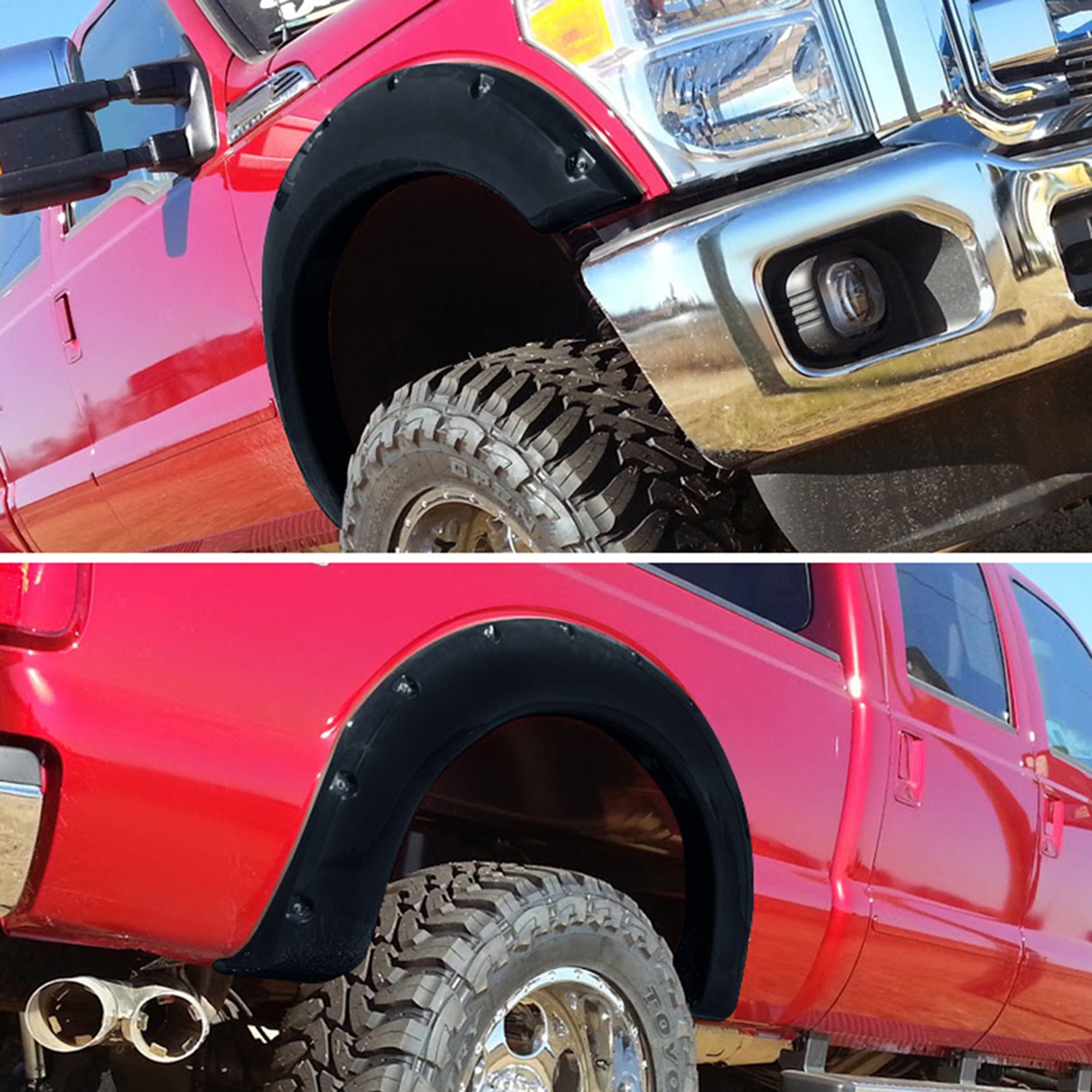 2011-2016 Ford F-250/F-350 SuperDuty Smooth Rivet Style Fender Flares
