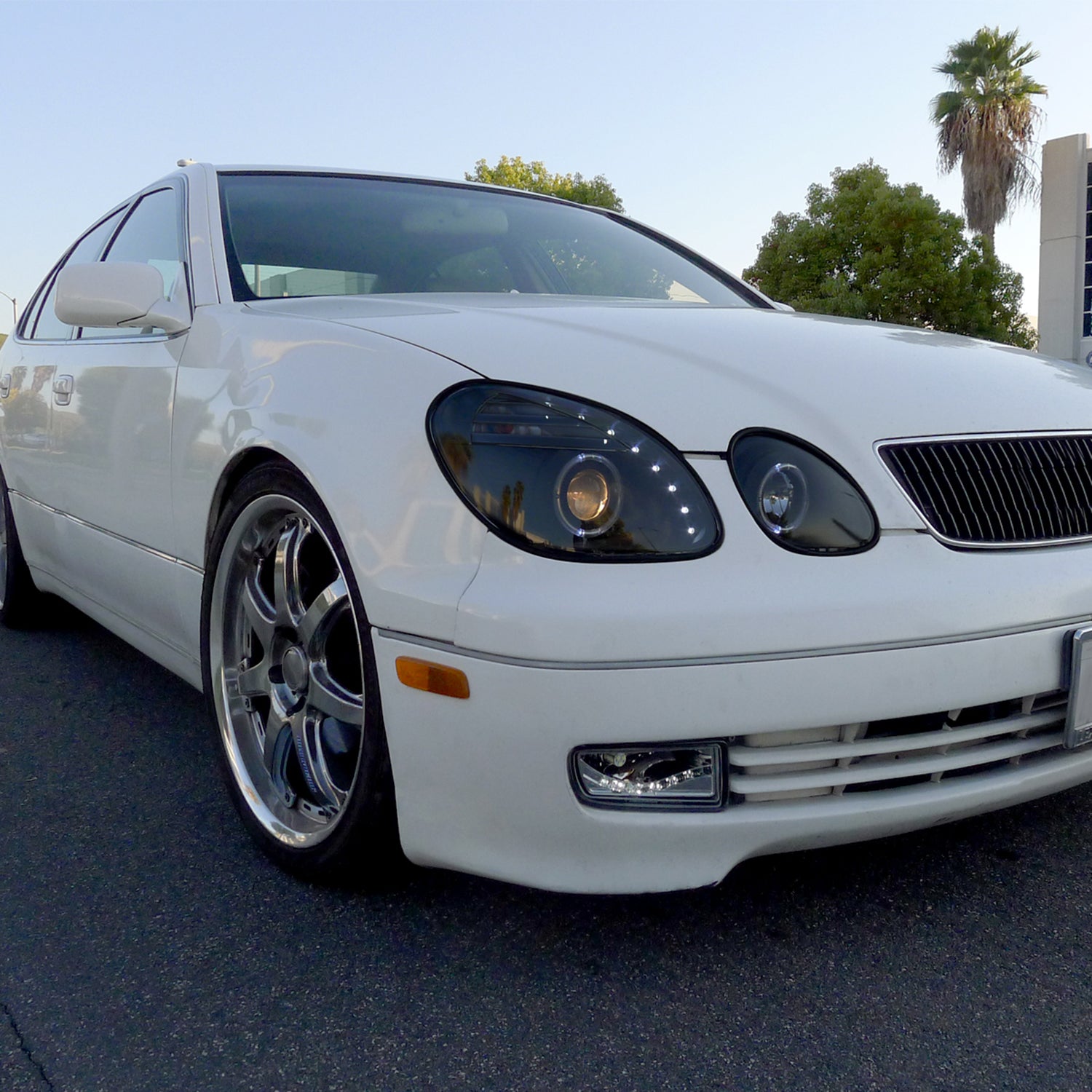 1998-2005 Lexus GS300/GS400/GS430 Halo Projector Headlights LED Light Smoke