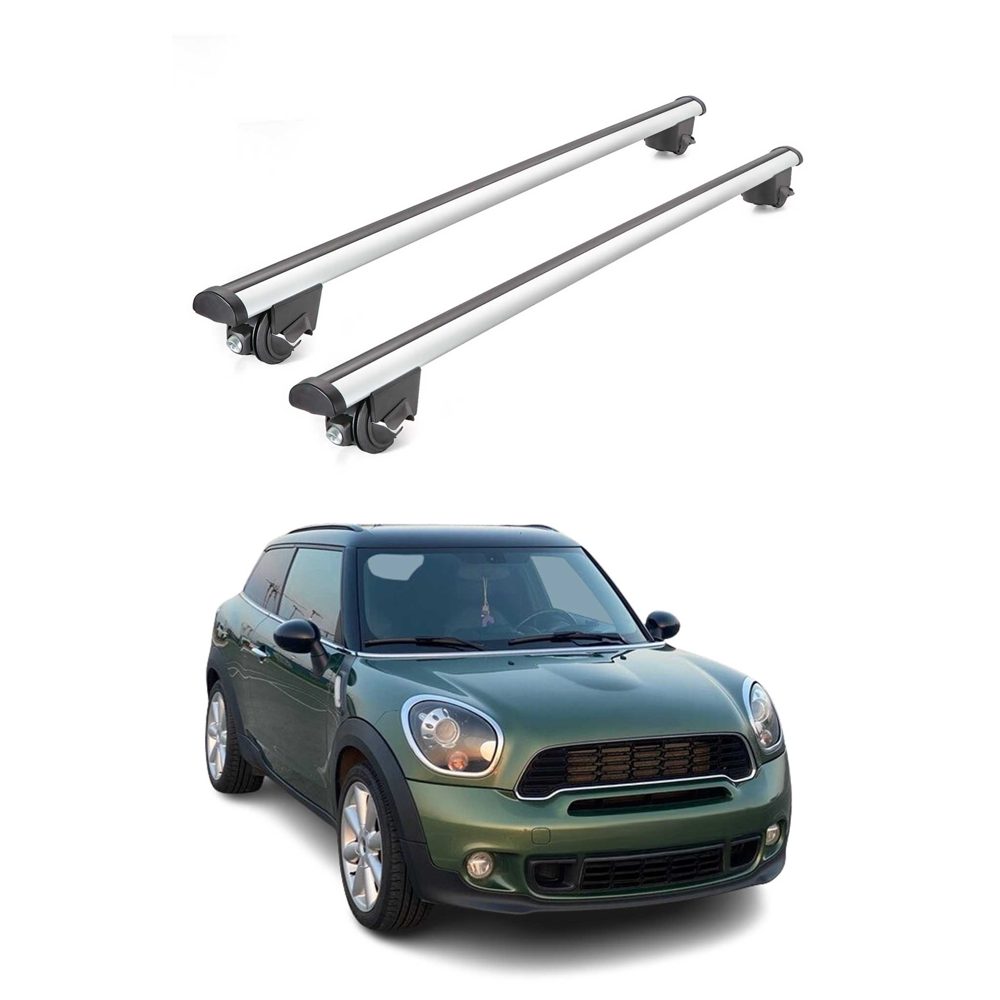 2013-2016 Mini Paceman Roof Rack Cross Bars Silver