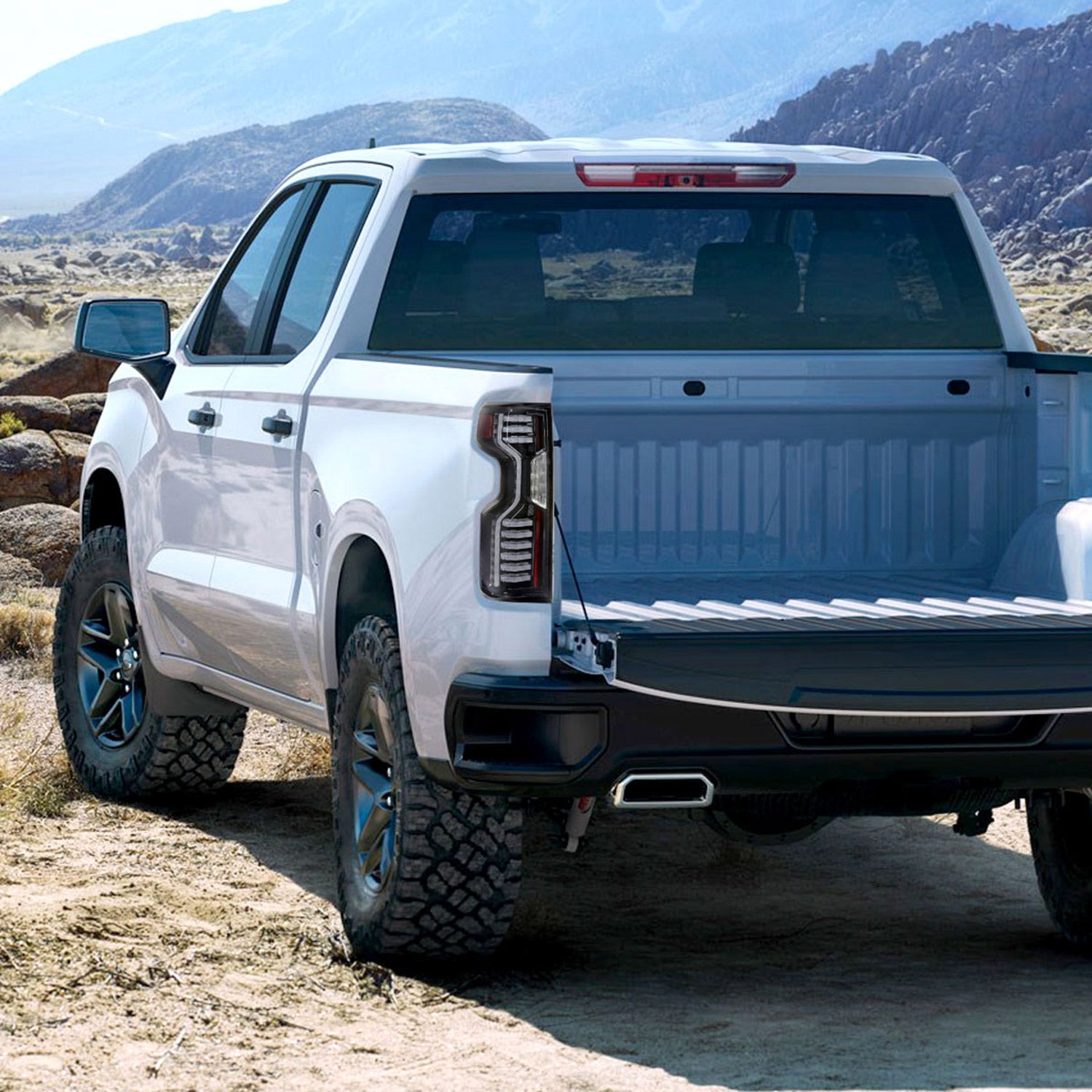 2019-2023 Chevy Silverado 1500/2500HD/3500HD LED Tail Lights Matt Black