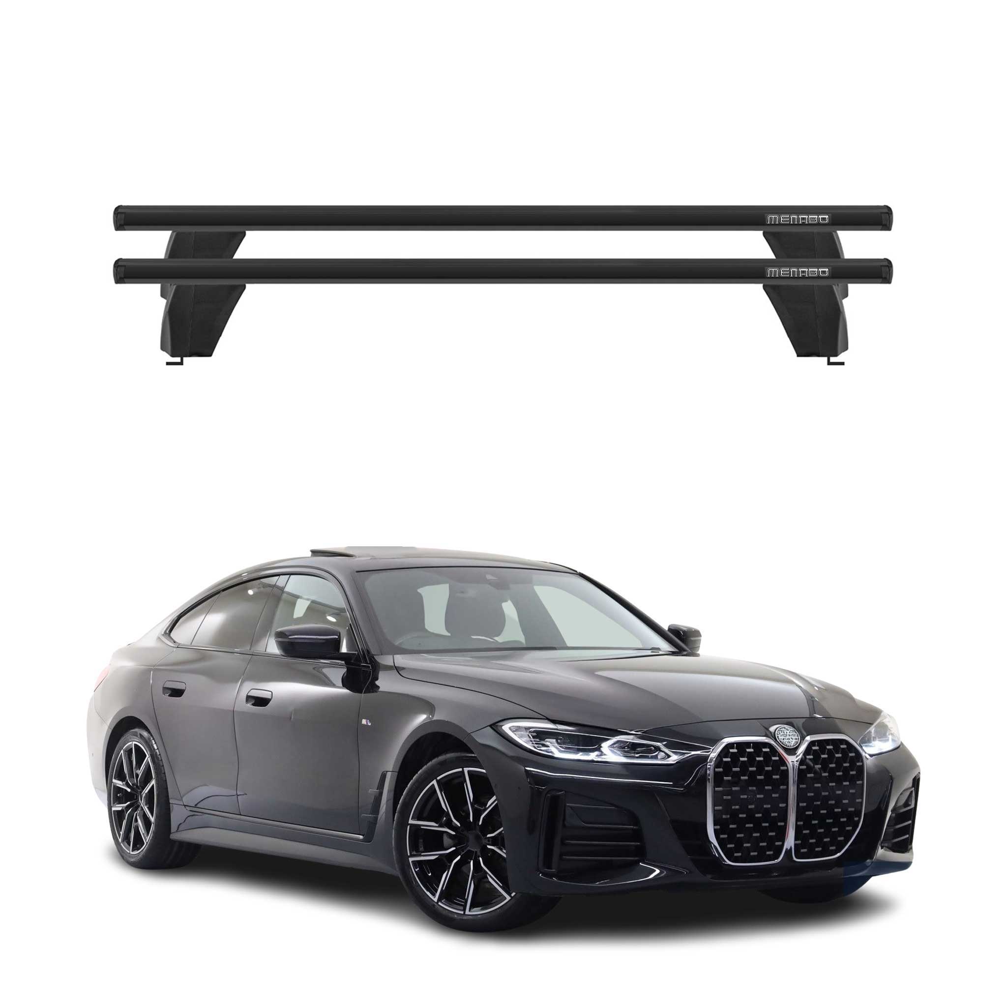 Roof Racks Cross Bars Carrier for BMW 4 G26 Gran Coupe 2020-2025 Alu Black 2x