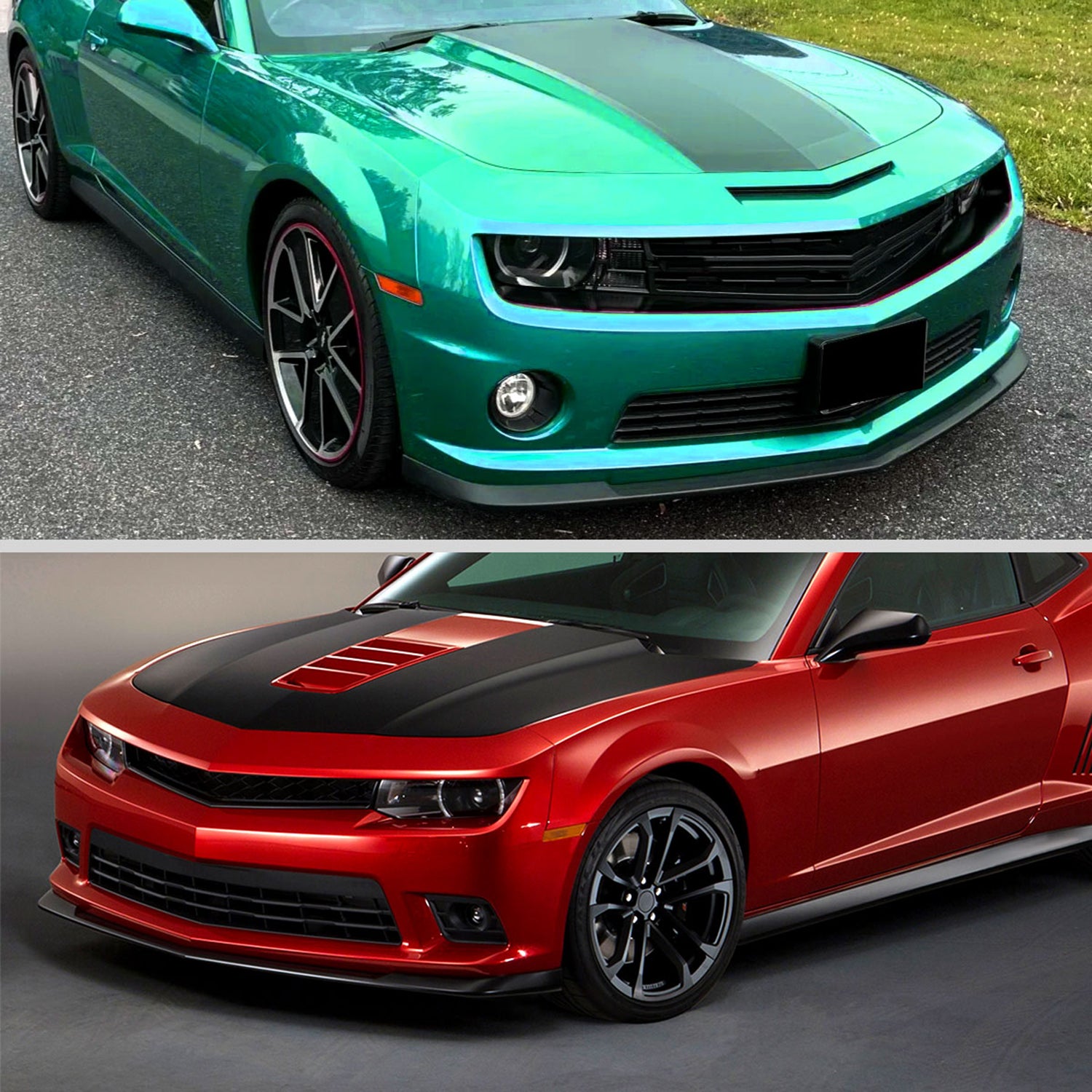 2014-2015 Chevrolet Camaro Black Polypropylene A Style Bumper Lip Spoiler