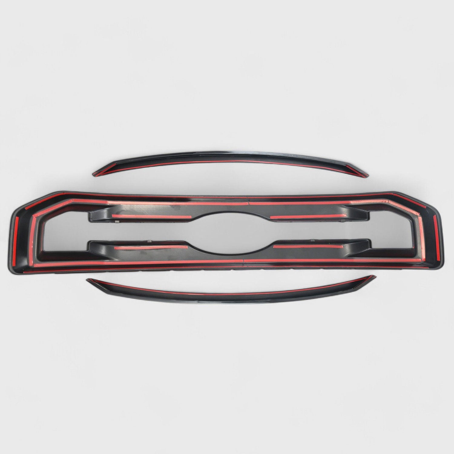 2020-2022 Ford F-250/350 Grille Overlay Gloss Black 3Pcs ABS Plastic