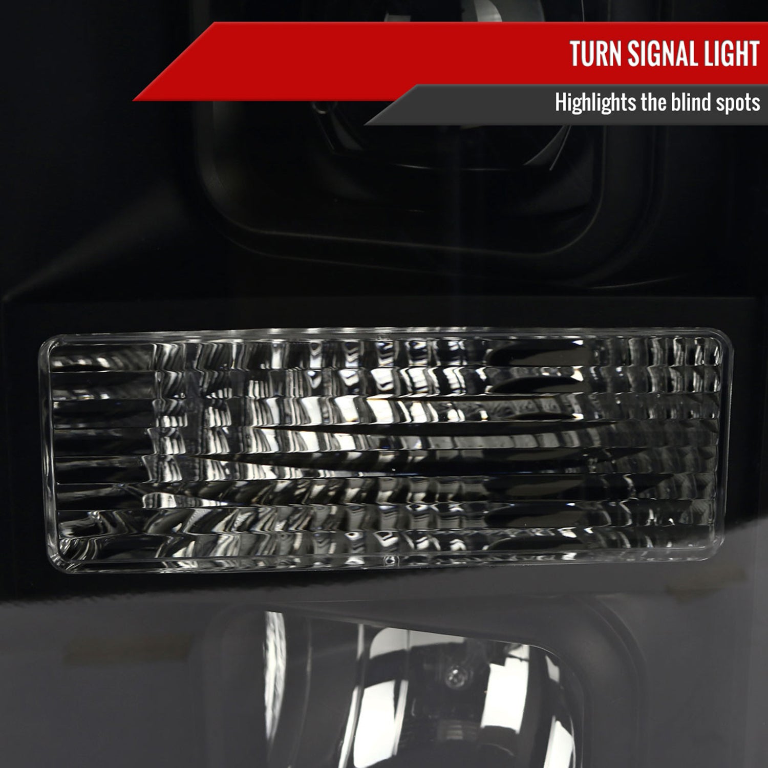 2008-2010 Ford F-250 F-350 F-450 LED C-Bar Projector Headlight Black/Smoke