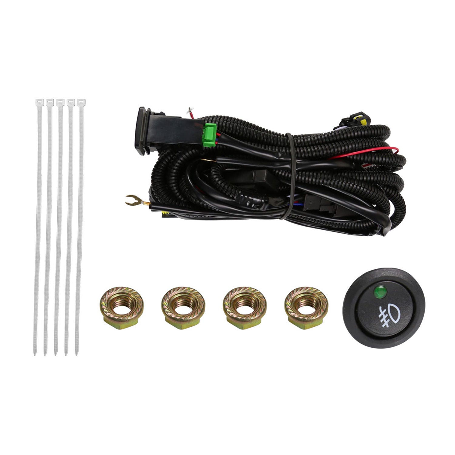 2018-2020 Kia Rio 9006 12v/51w Projector Fog Lights Kit Chrome/Clear Lens