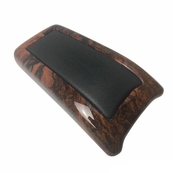 Genuine Wood Walnut Leather Armrest Cover for Mercedes CLK-Class W208 1997-2002
