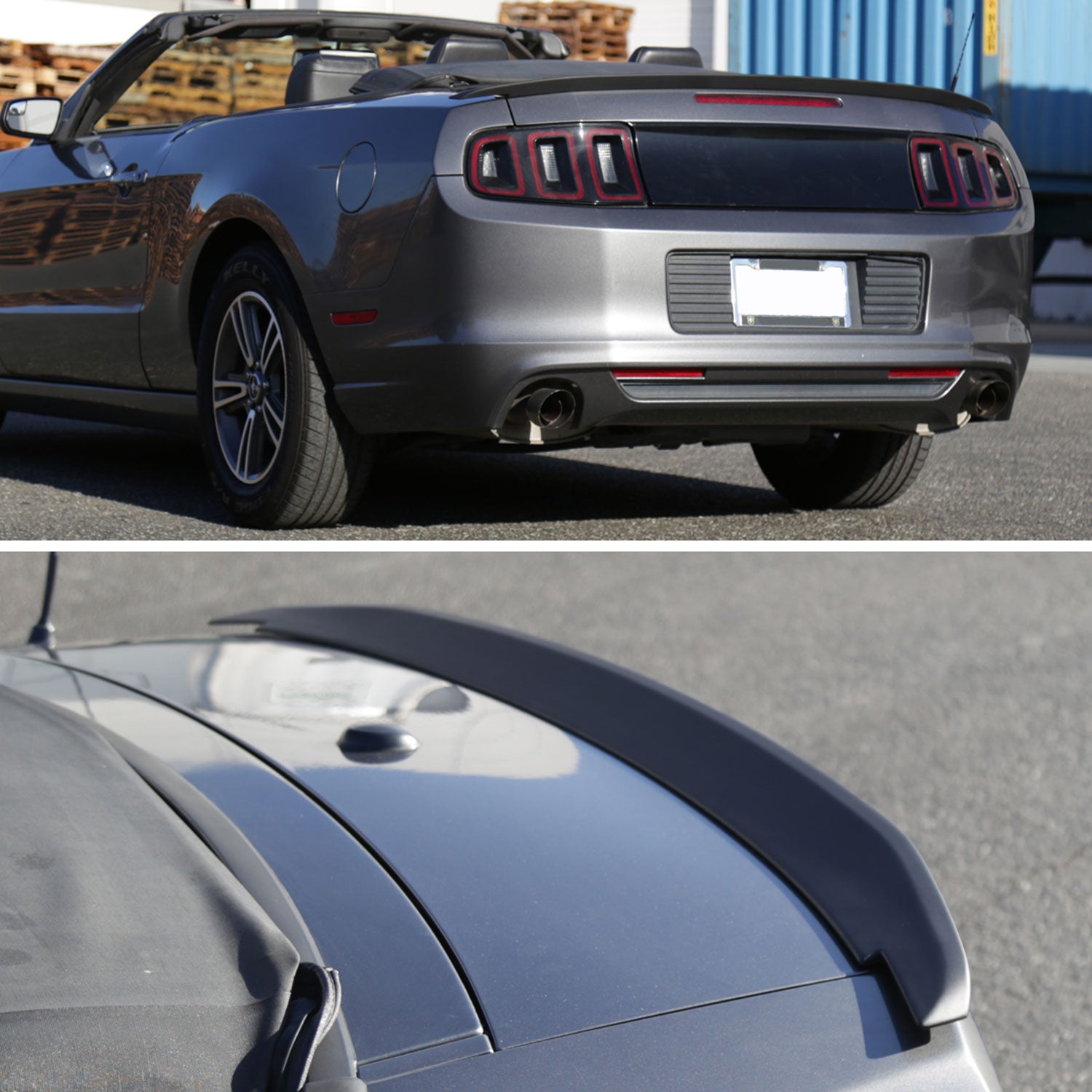 2010-2014 Ford Mustang Matte Black ABS Factory GT Style Rear Spoiler