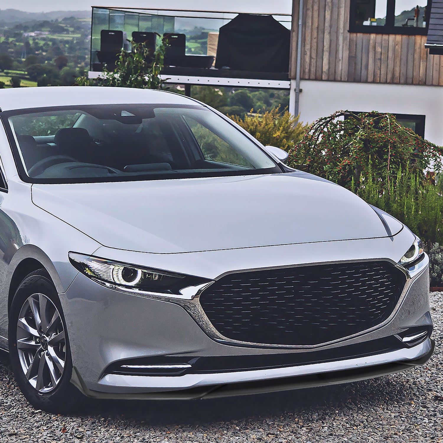 2019-2020 Mazda 3 Matte Black Polypropylene 3Pcs Front Bumper Lip Set