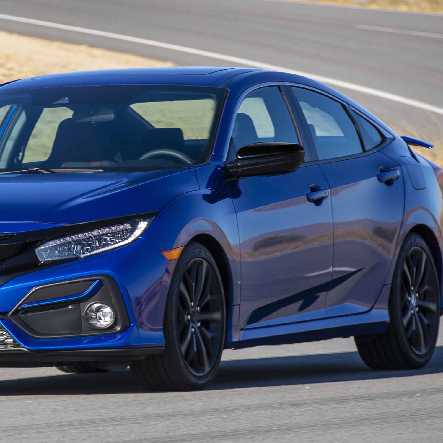 2016-2020 Honda Civic Driver/Left 3-Pin Glossy Black Adjustable Side Mirror