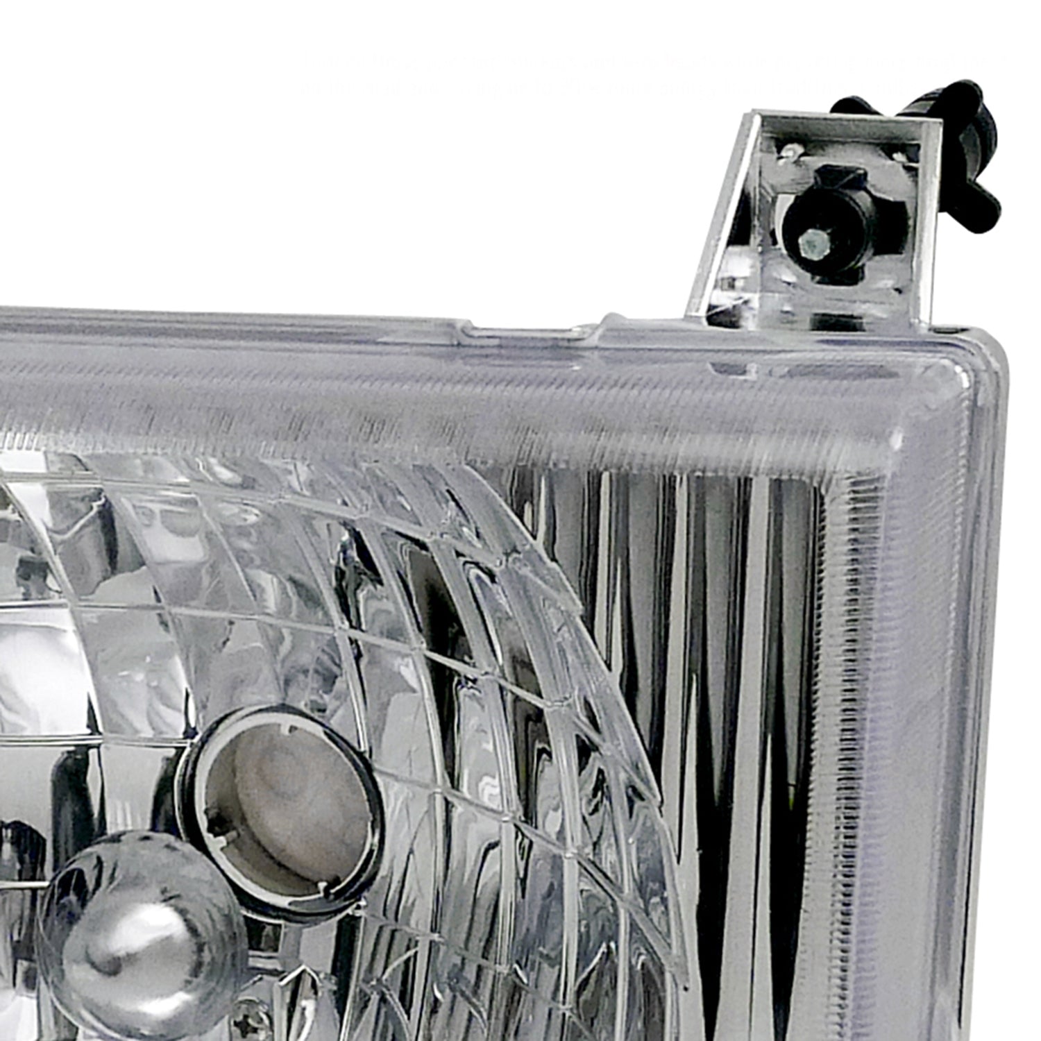 1992-2006 Ford Econoline Factory Headlights w/SMD LED Light Strip Chrome/Clear