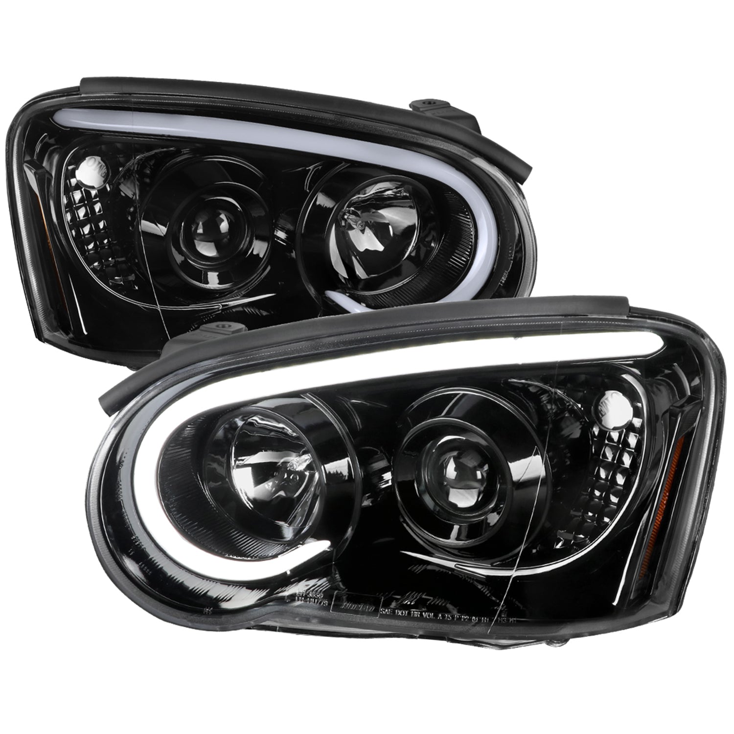 2004-2005 Subaru Impreza WRX/STI Outback Projector Headlights LED Light Black