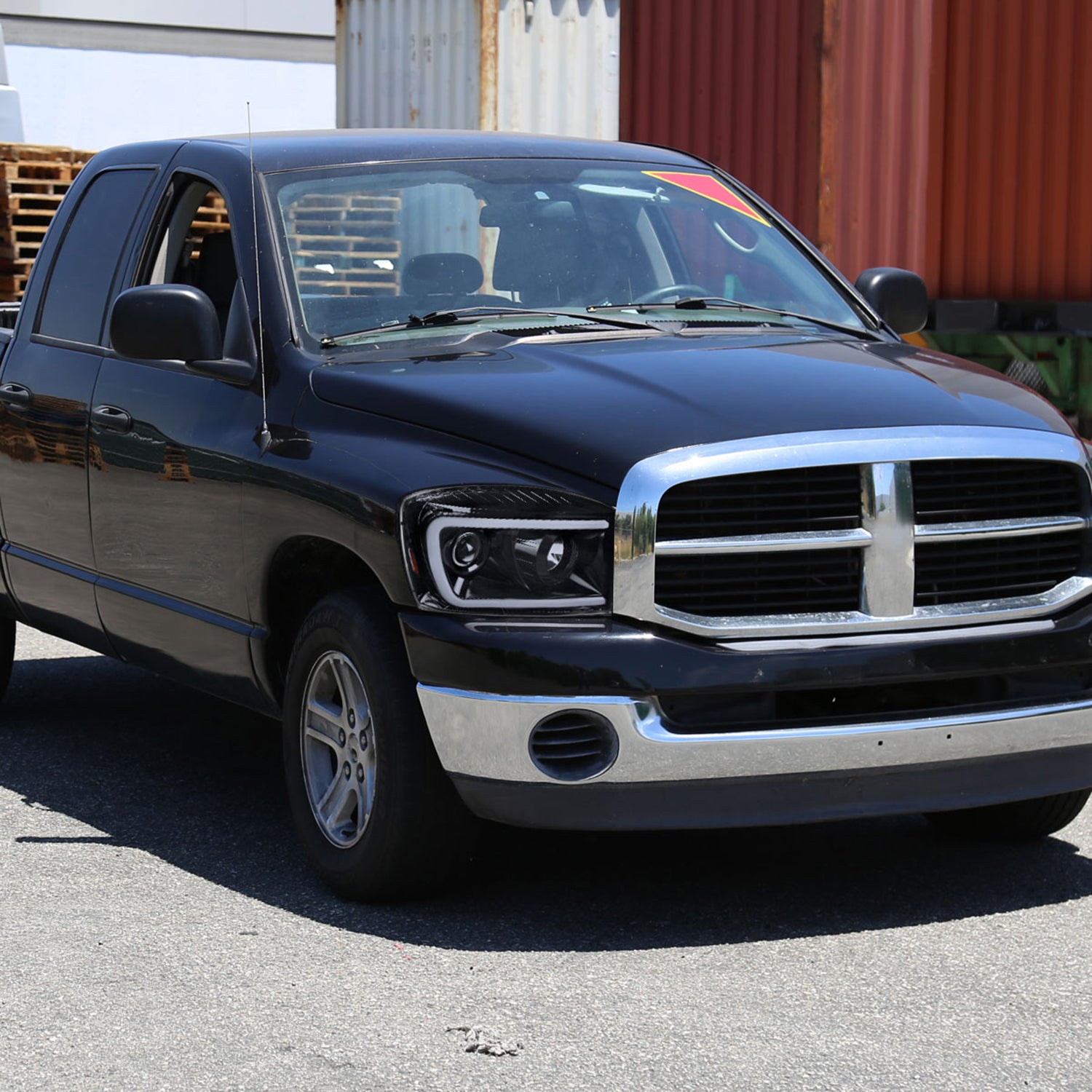 2006-2008 Dodge RAM 1500/ 06-2009 2500 3500 LED CBar Projector Headlights Smoke