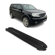2009-2015 Honda Pilot Running Boards Side Steps Silver & Black