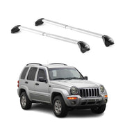 2002-2007 Jeep Cherokee Kj Roof Rack Cross Bars Silver