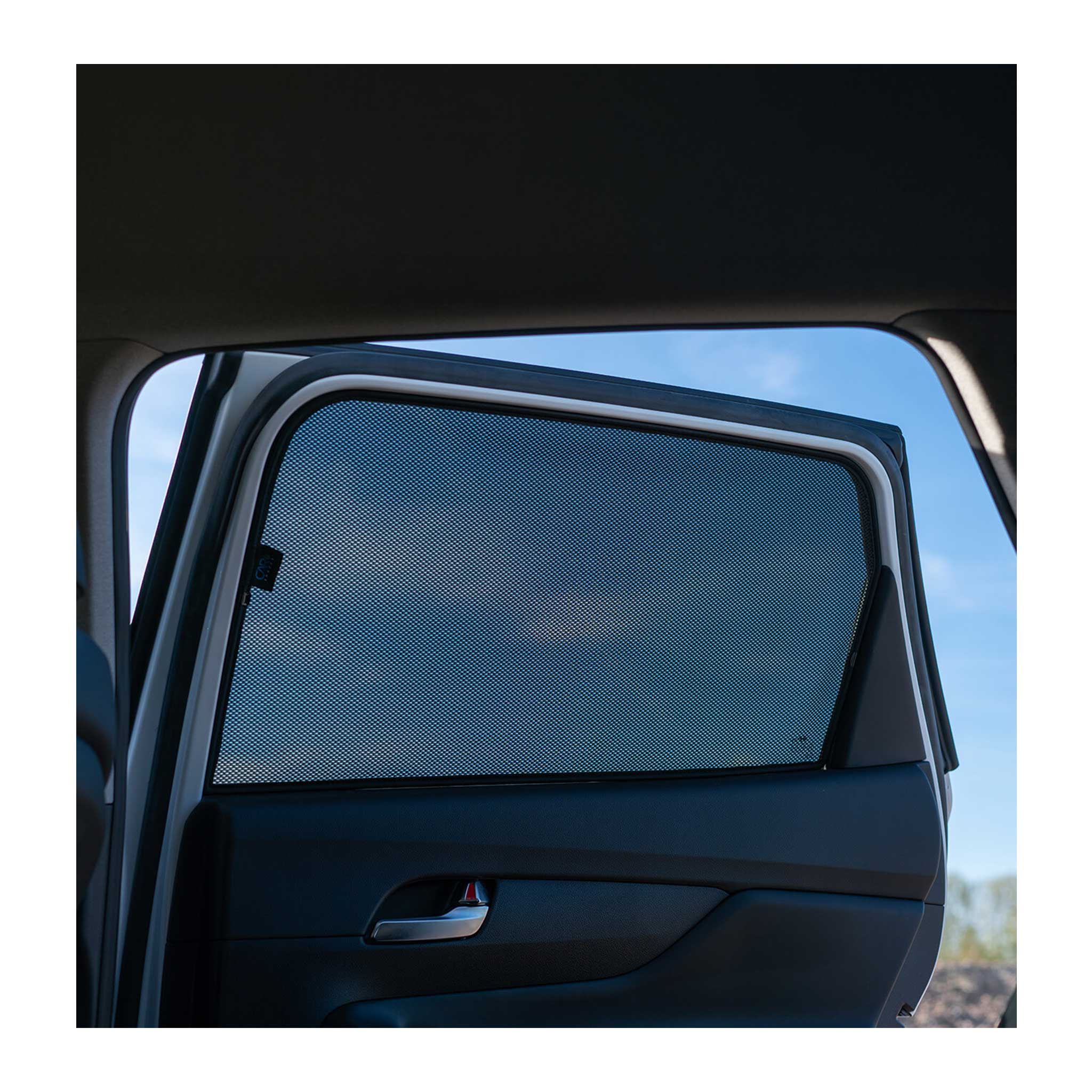 2015-2019 Volkswagen Golf SportWagen Side Rear Window Curtain Mesh Black 2Pcs