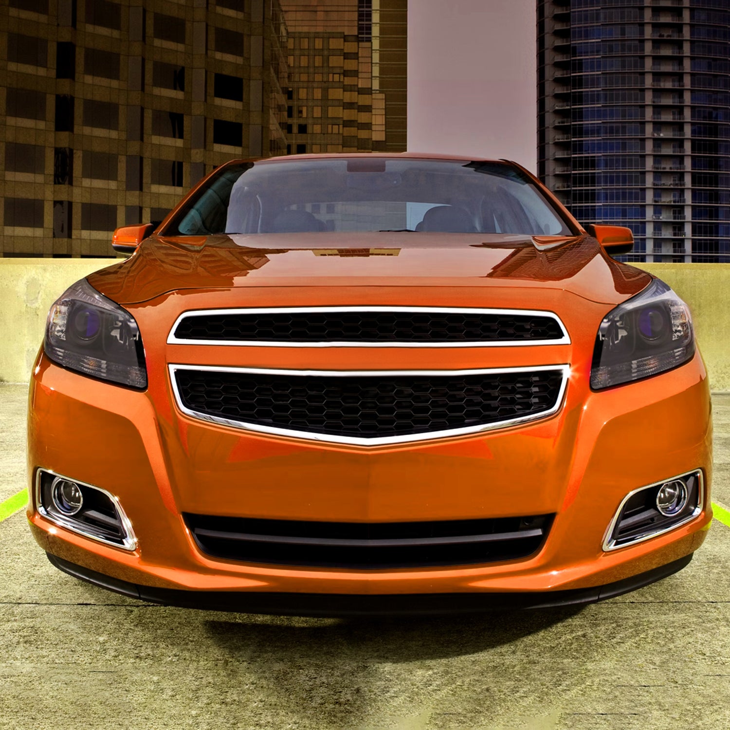 2013-2016 Chevy Malibu Projector Headlights Matte Black Housing/Clear Lens