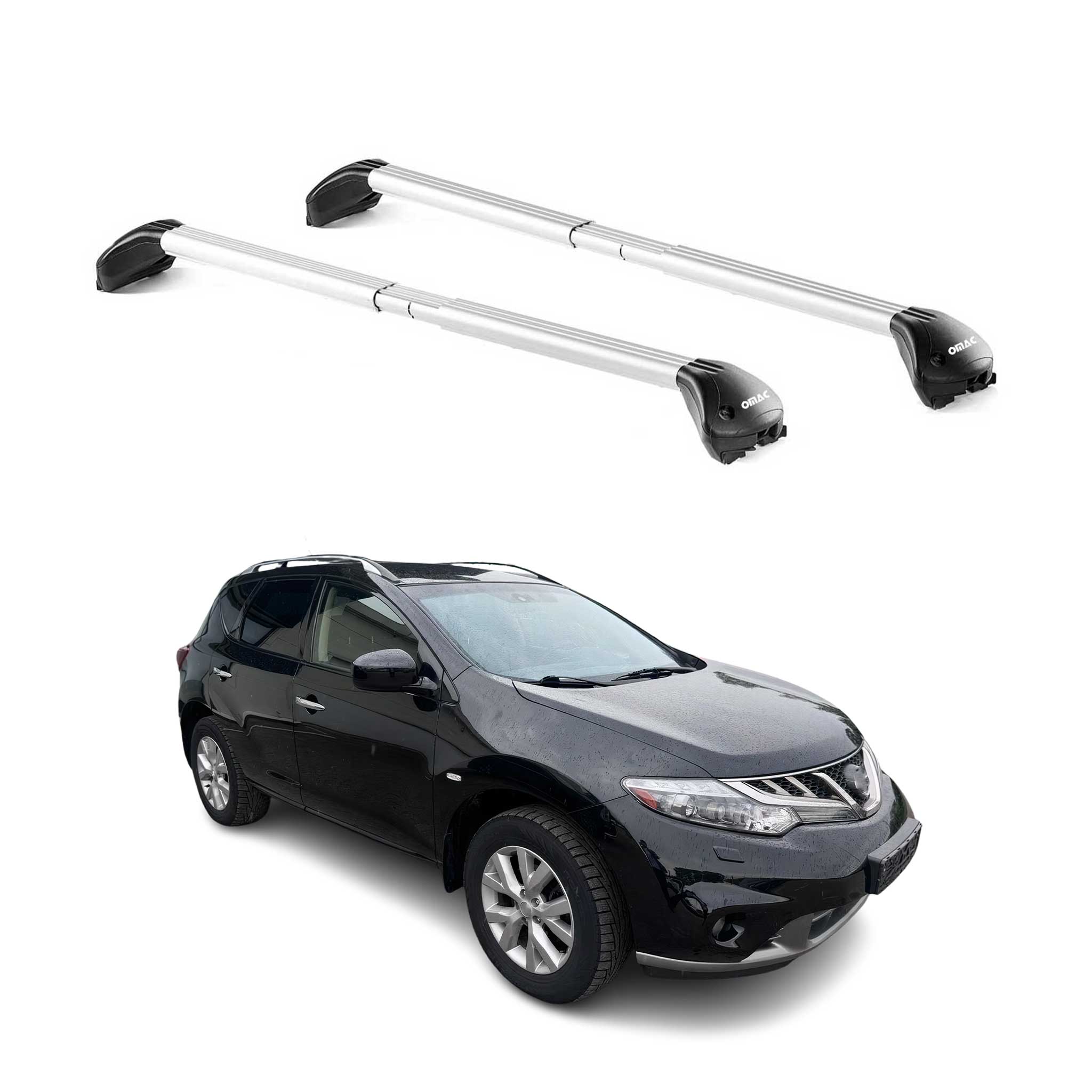 Roof Rack Cross Bars Luggage Carrier for Nissan Murano 2009-2014 Alu Silver 2x