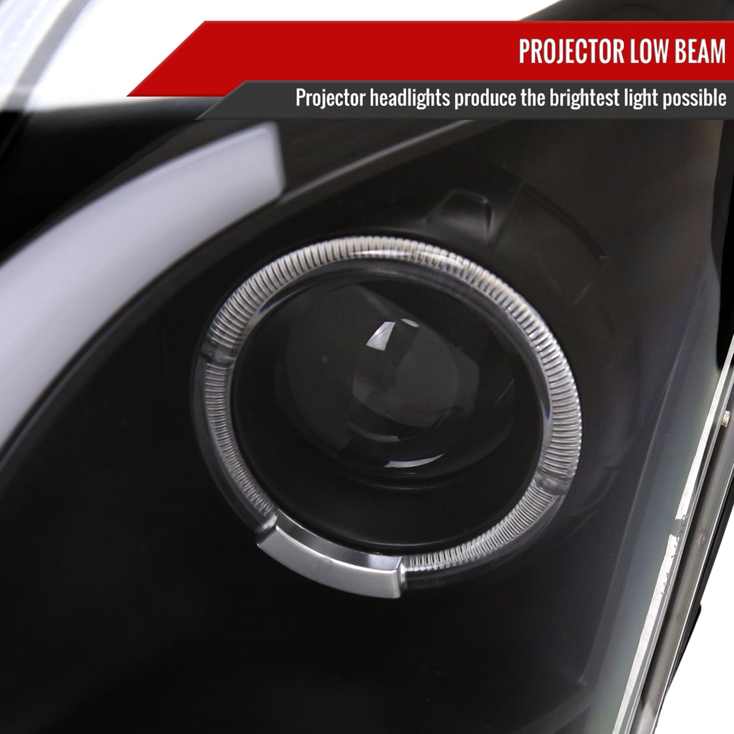 2003-2007 Cadillac CTS Halo LED Turn Signal Projector Headlights Black