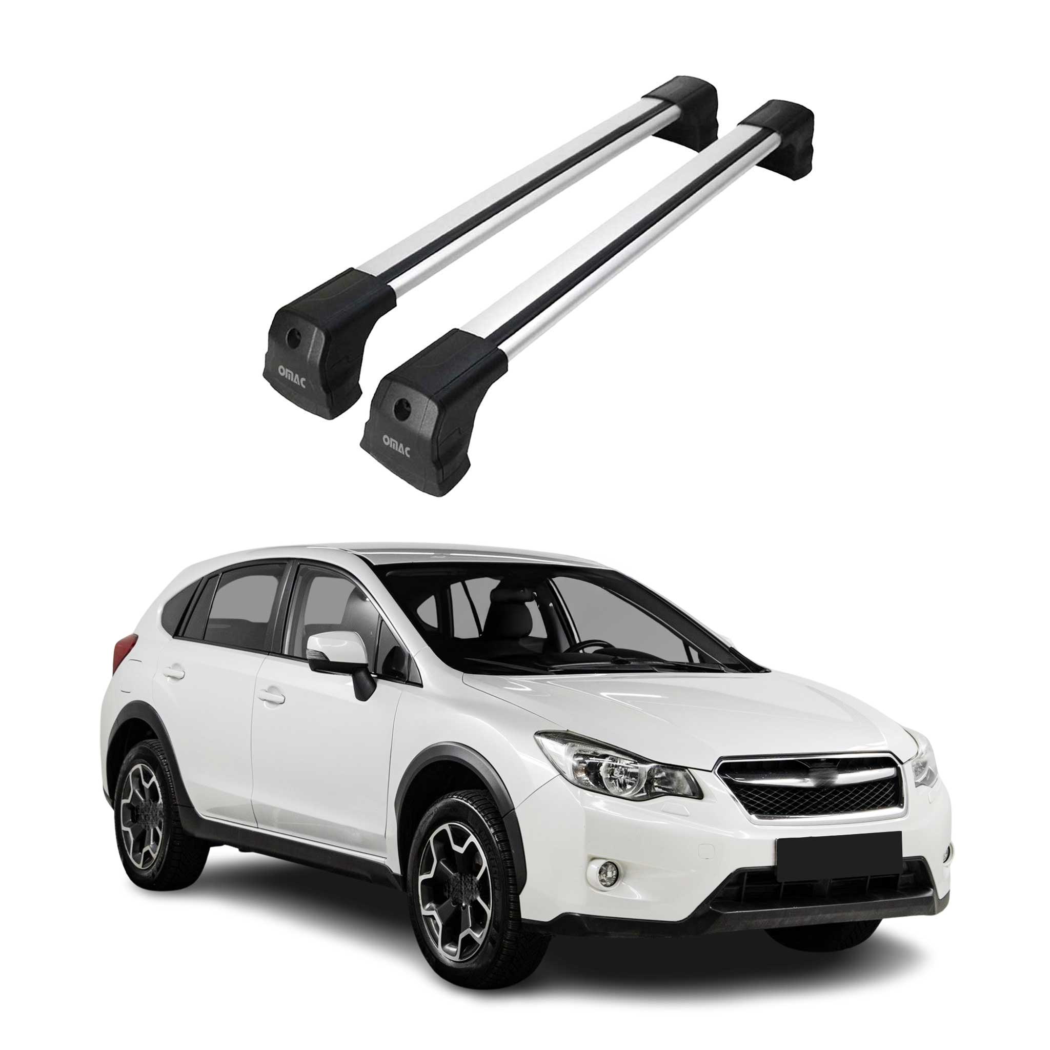 2013-2015 Subaru XV Crosstrek Roof Rack Cross Bars Silver