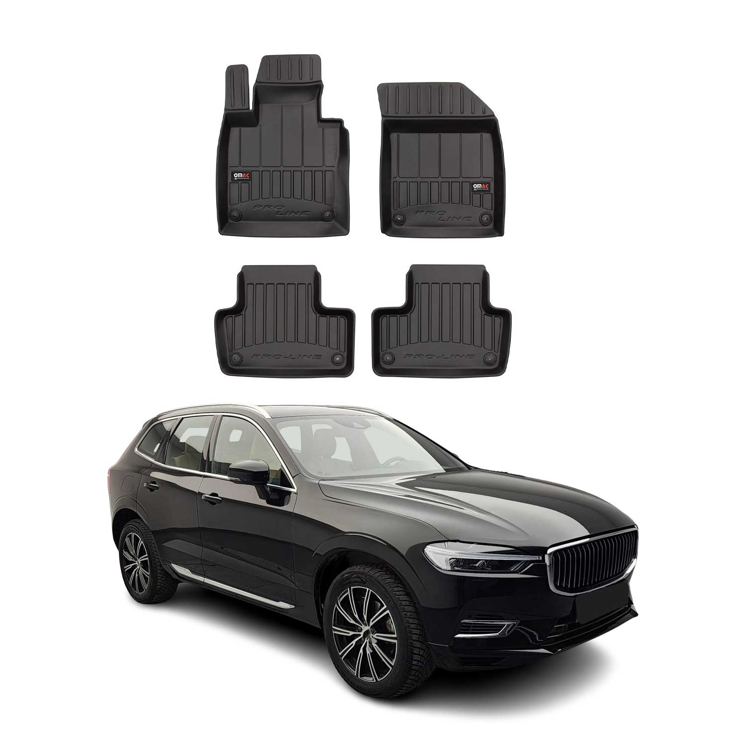 2018-2026 Volvo XC60 Premium Floor Mats Liners Full Set All Weather Heavy Duty