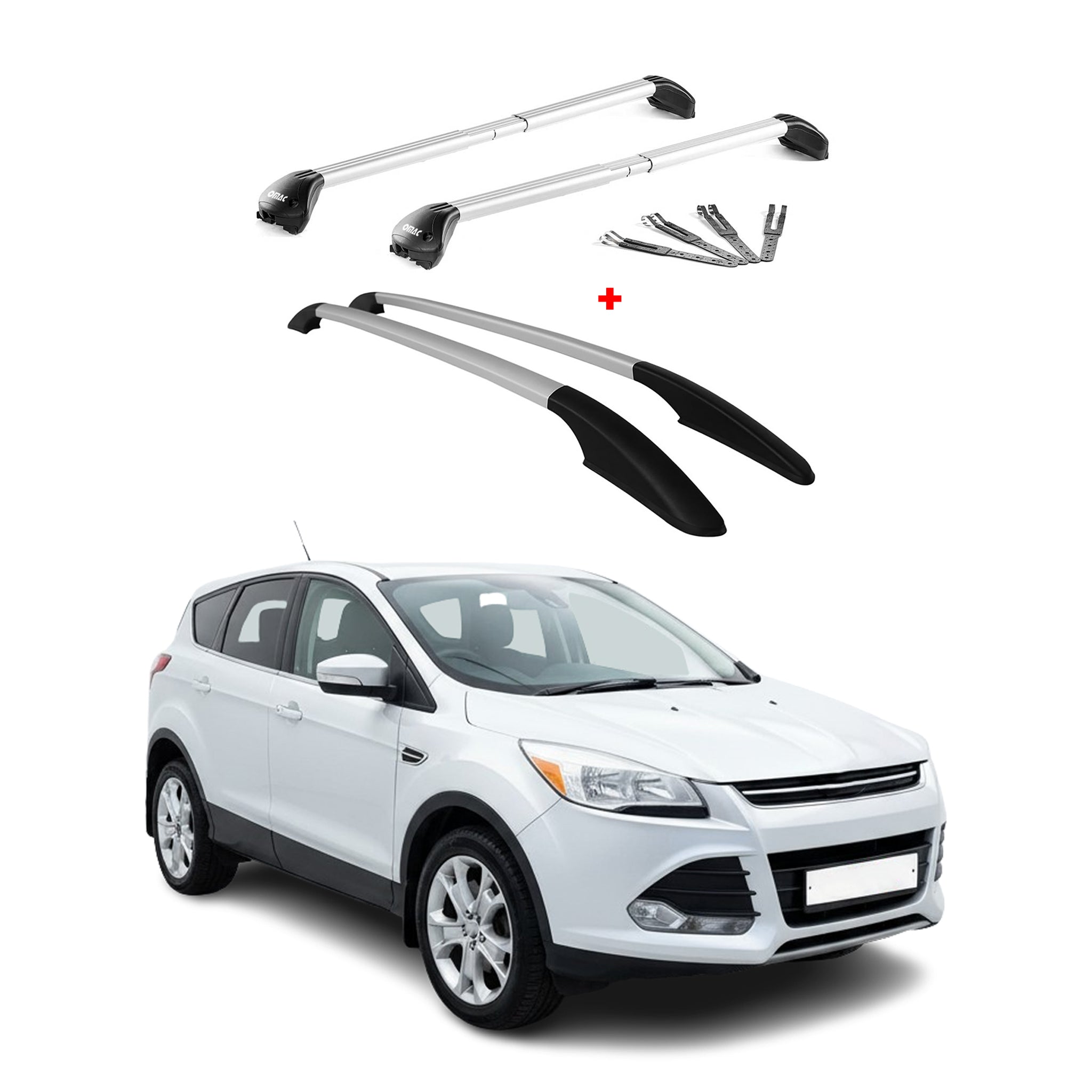 2013-2019 Ford Escape Roof Racks & Roof Rack Rails Silver