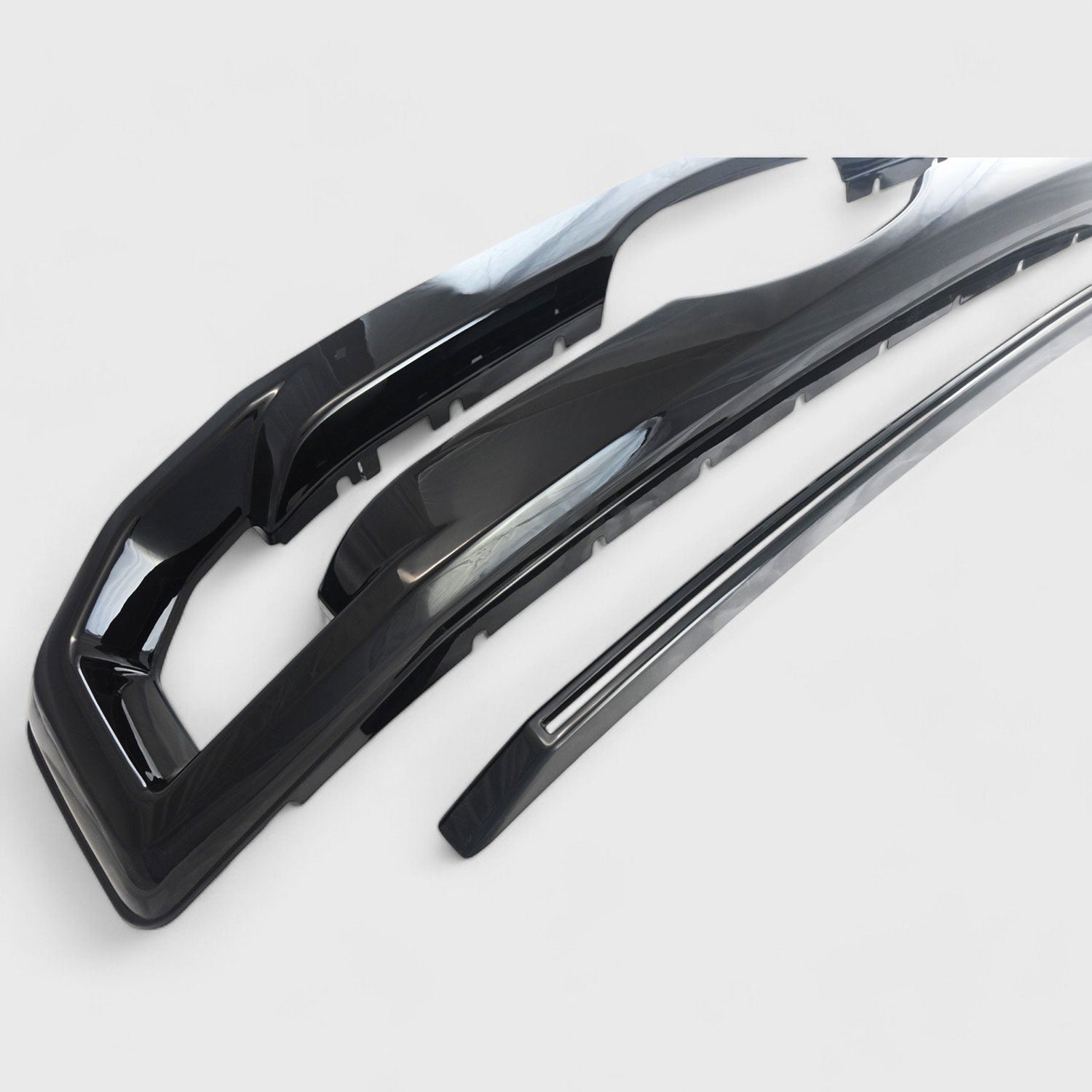 2020-2022 Ford F-250/350 Grille Overlay Gloss Black 3Pcs ABS Plastic