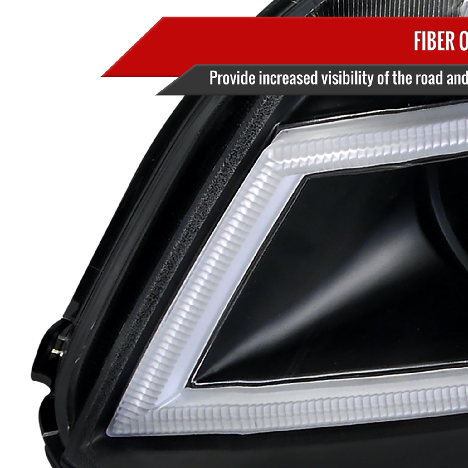 2012-2013 Honda Civic Coupe / 12-2015 Civic Sedan LED Bar Headlights Black