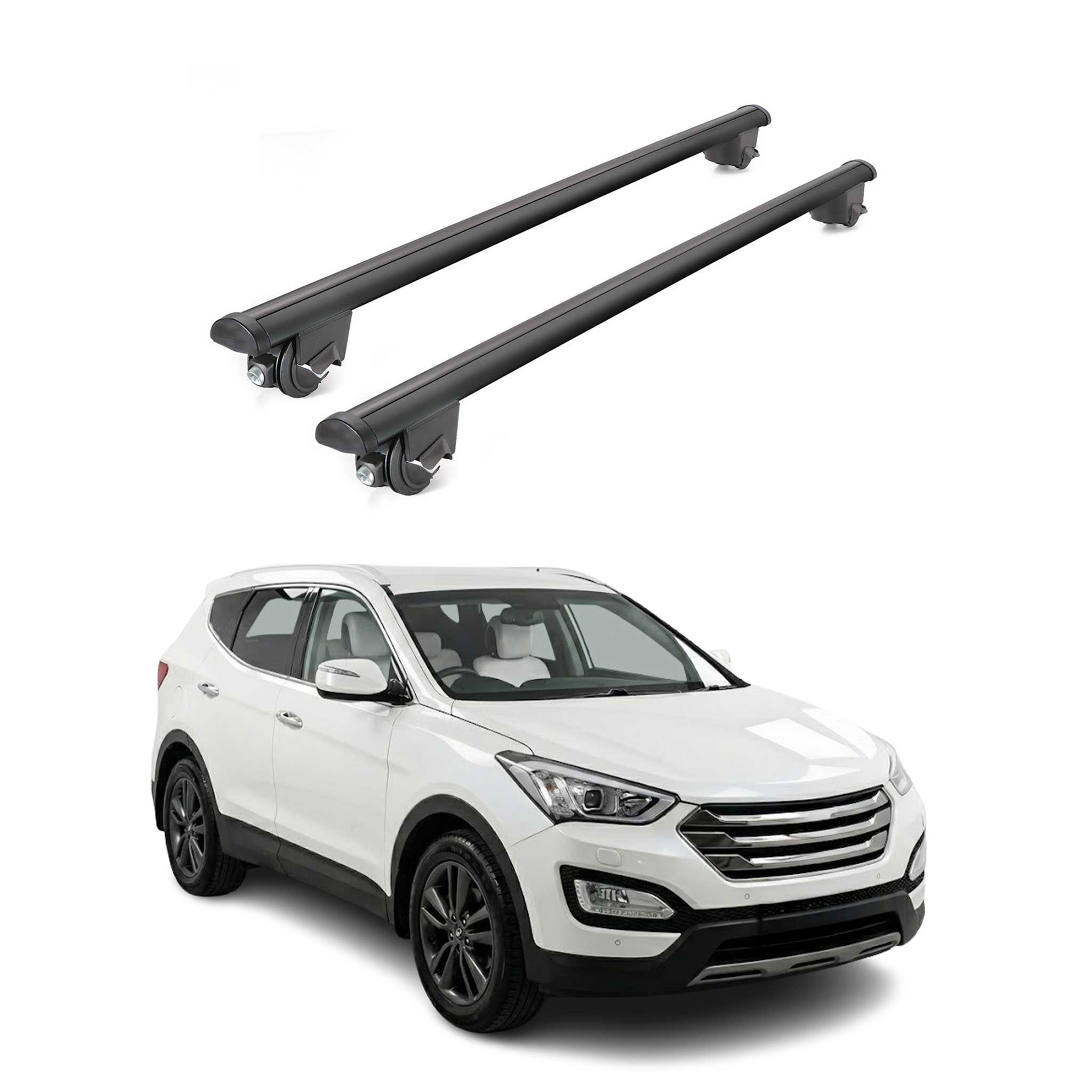 2013-2018 Hyundai Santa Fe Roof Rack Cross Bars Silver