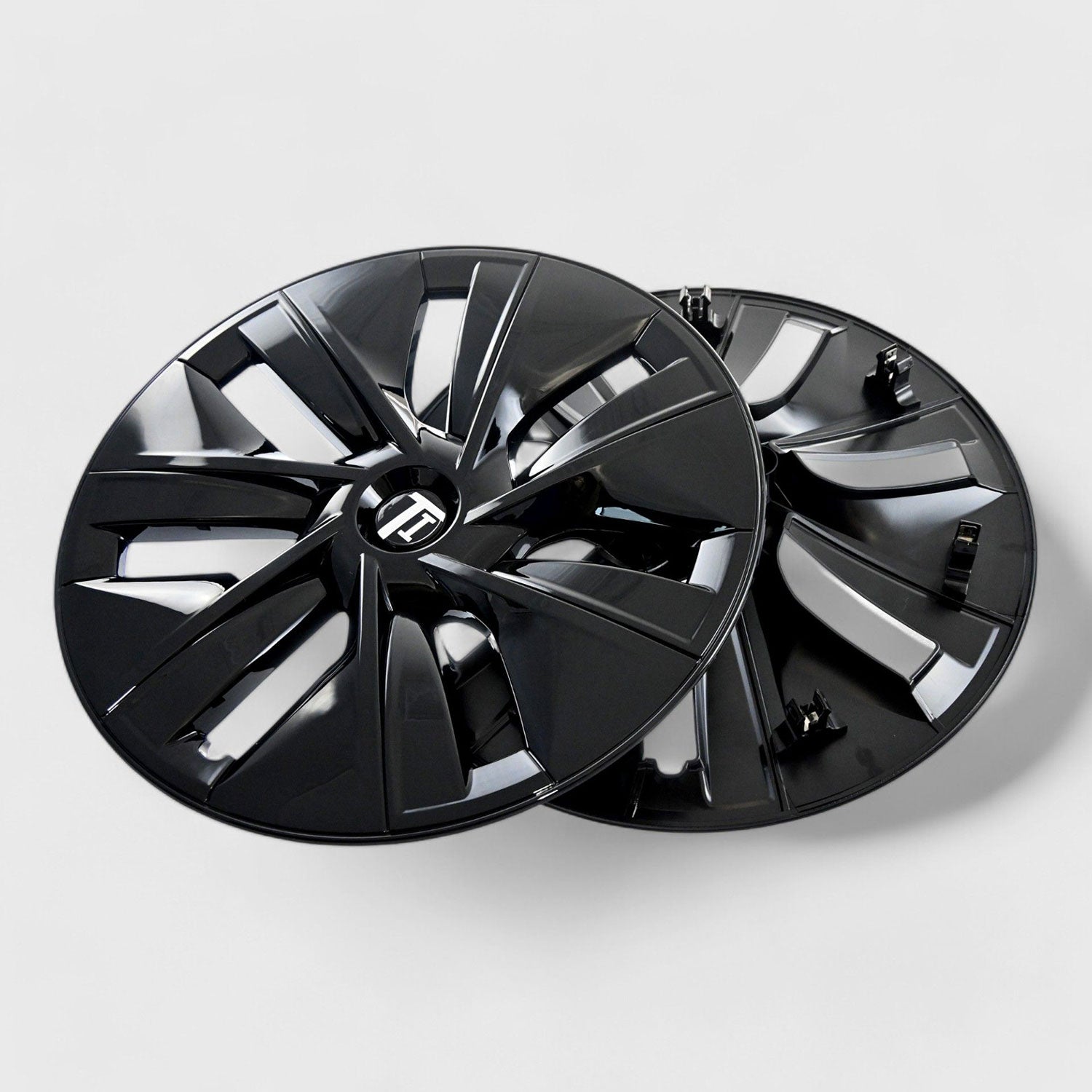 2020-2024 Tesla Y Wheel Cover Hubcaps Set Gloss Black 4Pcs ABS Plastic