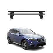 Top Roof Racks Cross Bars fits BMW X1 F48 2019-2022 FL 2Pcs Black Aluminium