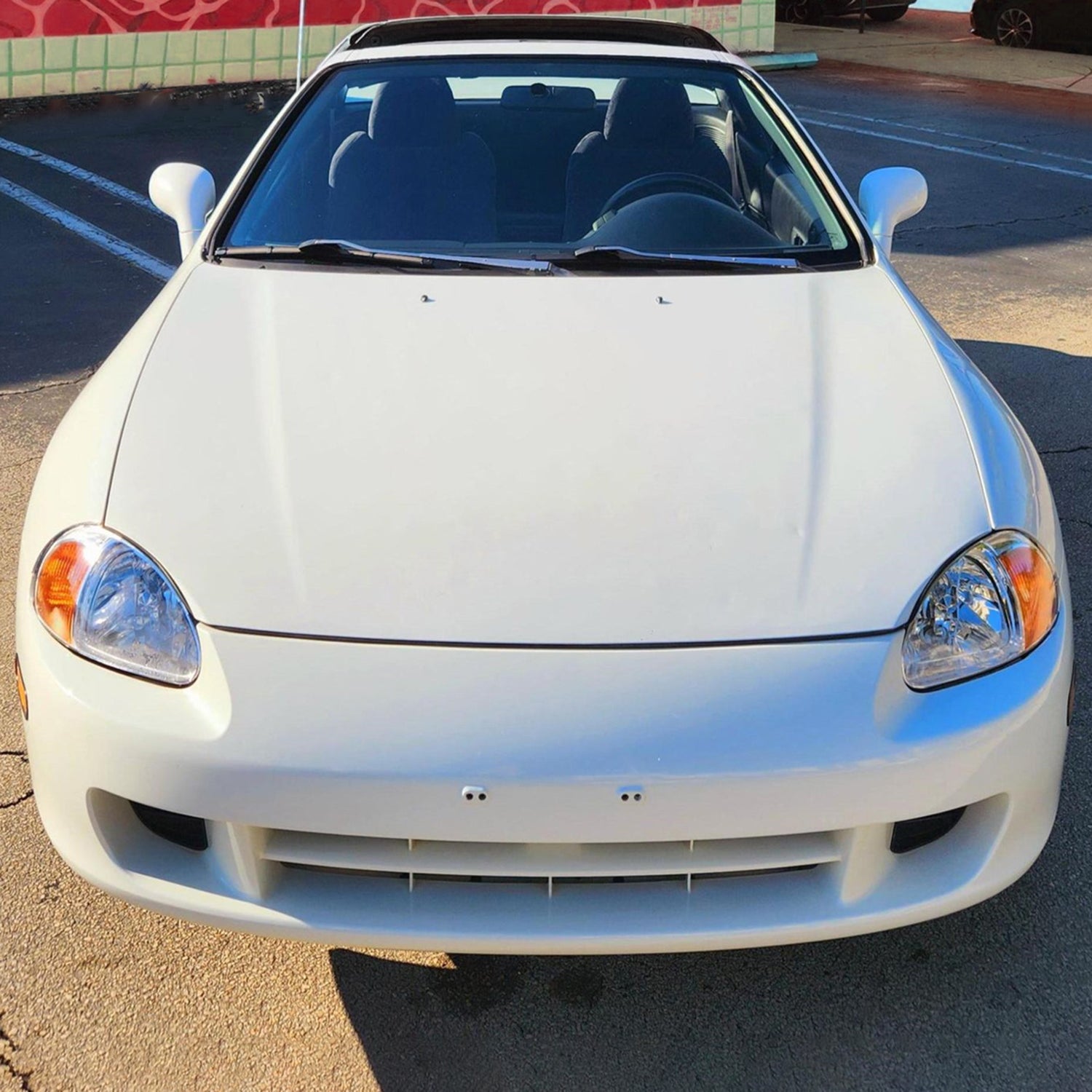 1993-1997 Honda Del Sol Crystal Headlights w/ Amber Reflector Chrome/Clear