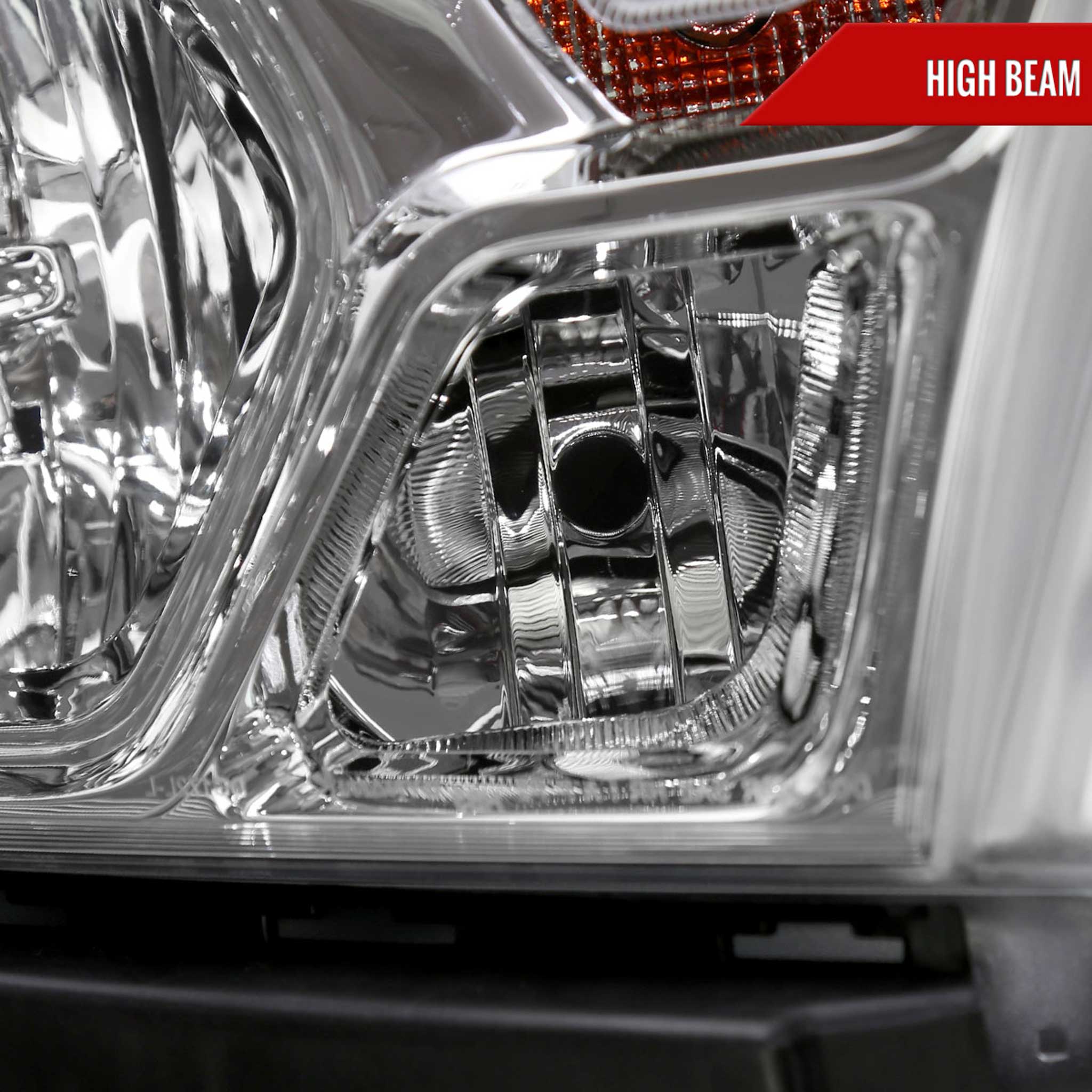 For Dodge RAM 1500 2019-2024 Factory Style Crystal Headlight Passenger Side Only Chrome Housing Clear Lens