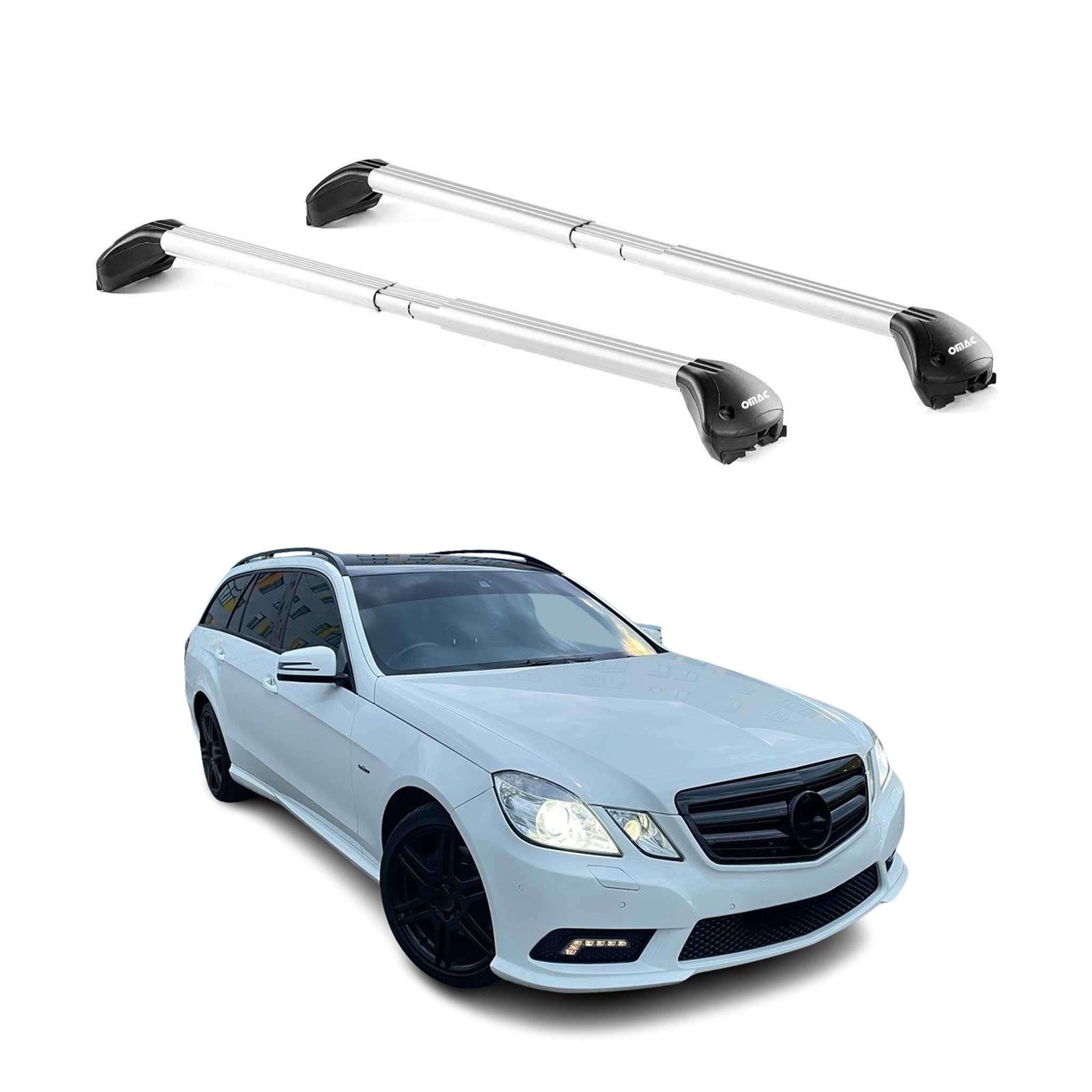 Roof Rack Cross Bars for Mercedes E Class S212 Wagon 2010-2016 Alu Grey 2x
