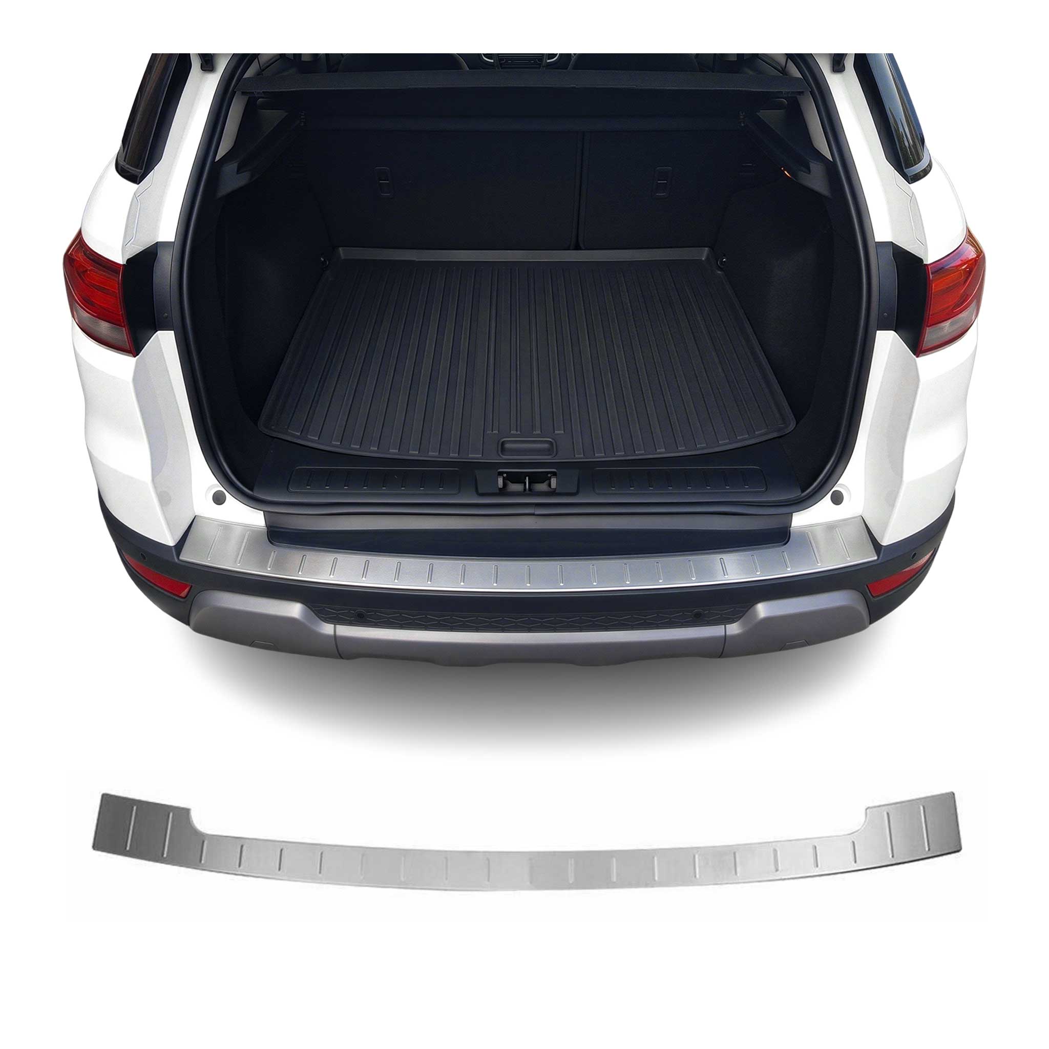 2012-2019 Land Rover Range Rover Evoque Rear Bumper Guard Stainless Steel Brushed