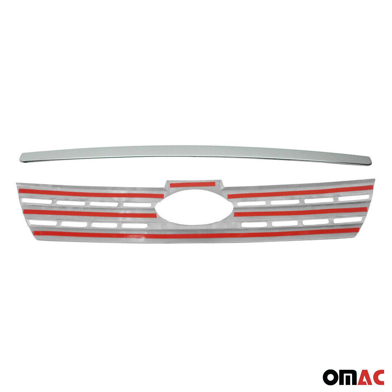 2010-2013 Ford Transit Connect Front Bumper Grill Trim Molding Stainless Steel 2Pcs