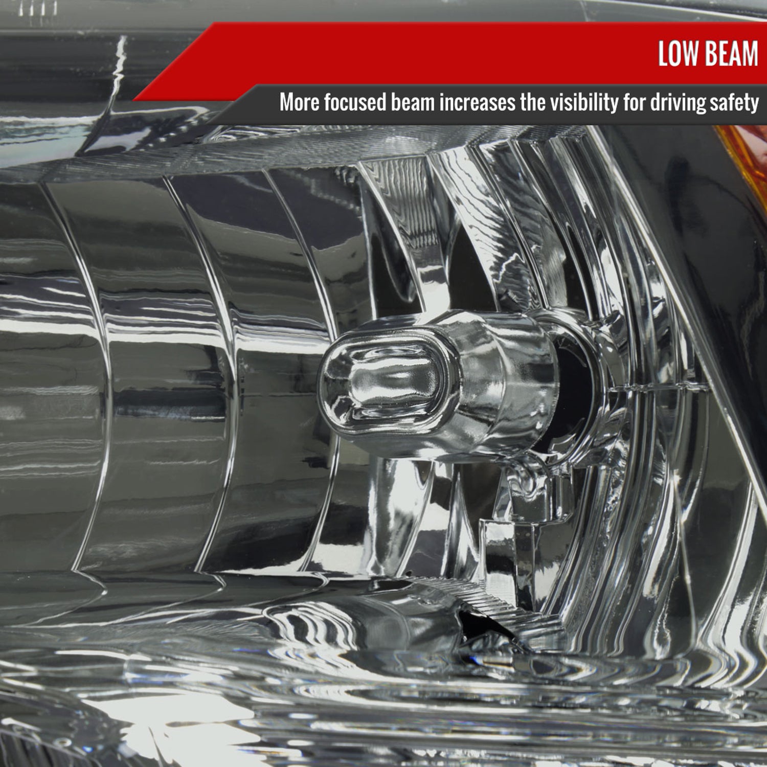 2009-2018 Dodge RAM 1500/ 19-2021 2500 3500 Quad Headlights Chrome/Light Smoke