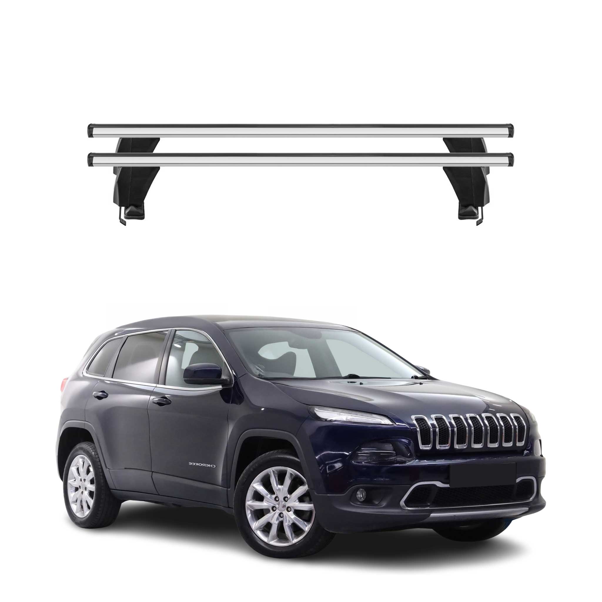 2014-2023 Jeep Cherokee Roof Rack Cross Bars Silver