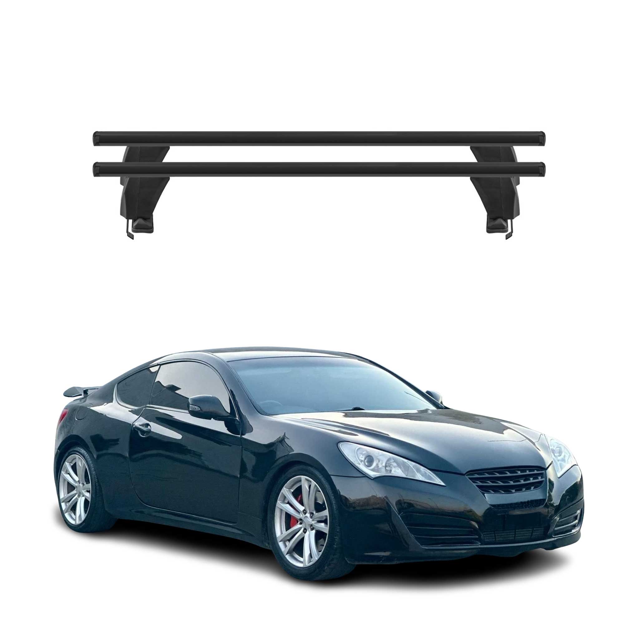 2009-2014 Hyundai Genesis Roof Rack Cross Bars Black