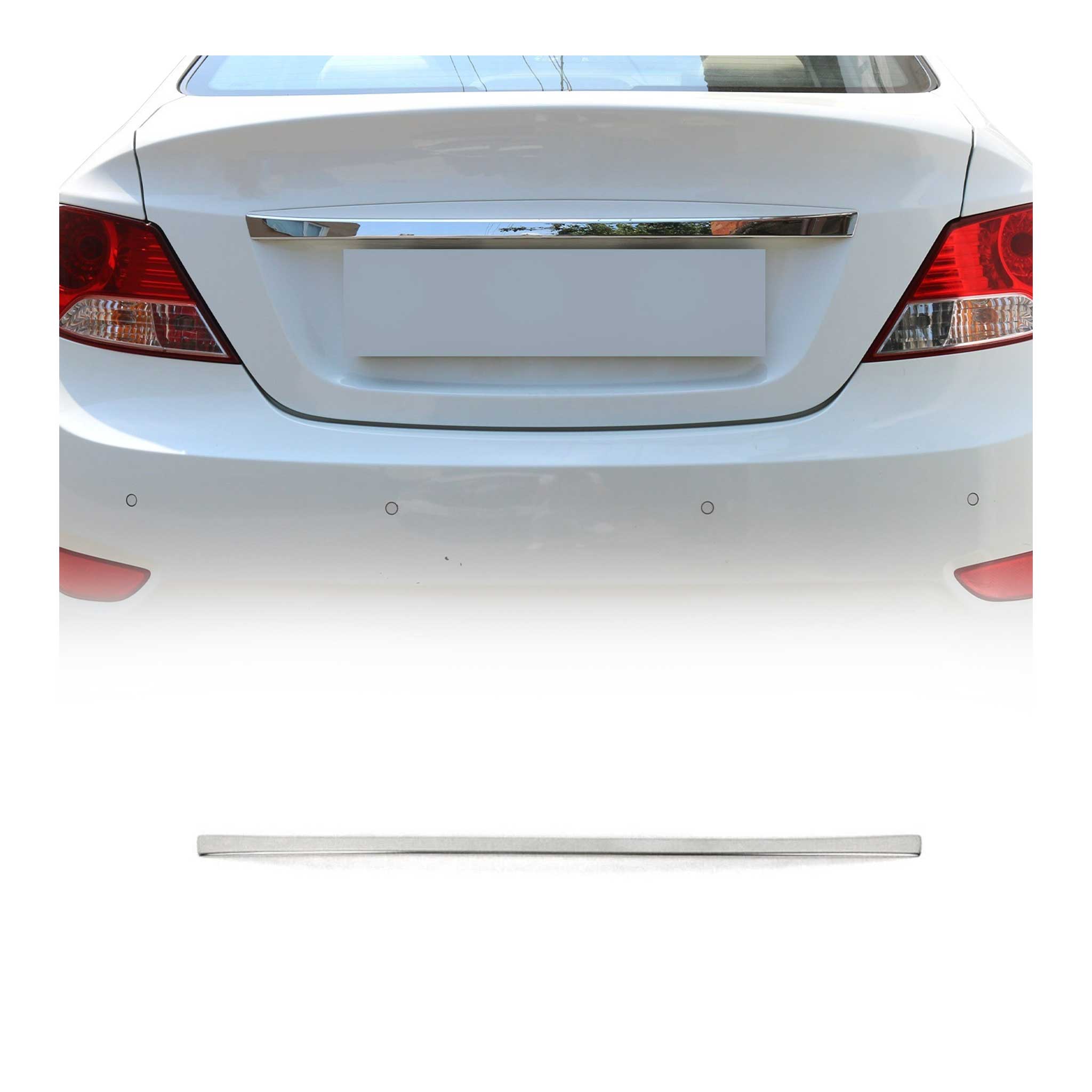 2012-2017 Hyundai Accent Rear Trunk Tailgate Door Handle Cover Stainless Steel Silver