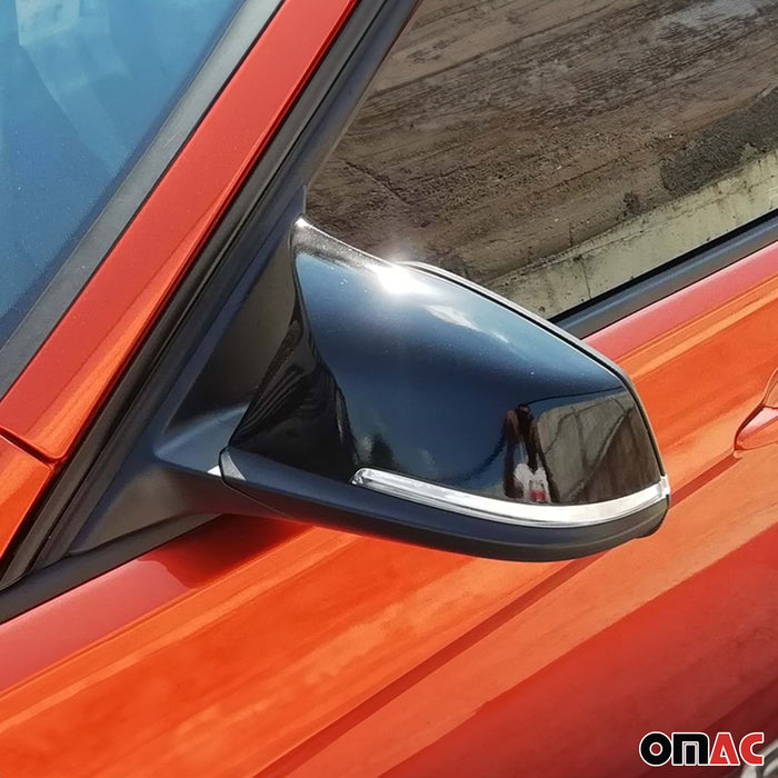 Side Mirror Cover Caps fits BMW 3 Series F30 Sedan 2012-2019 ABS Gloss Black