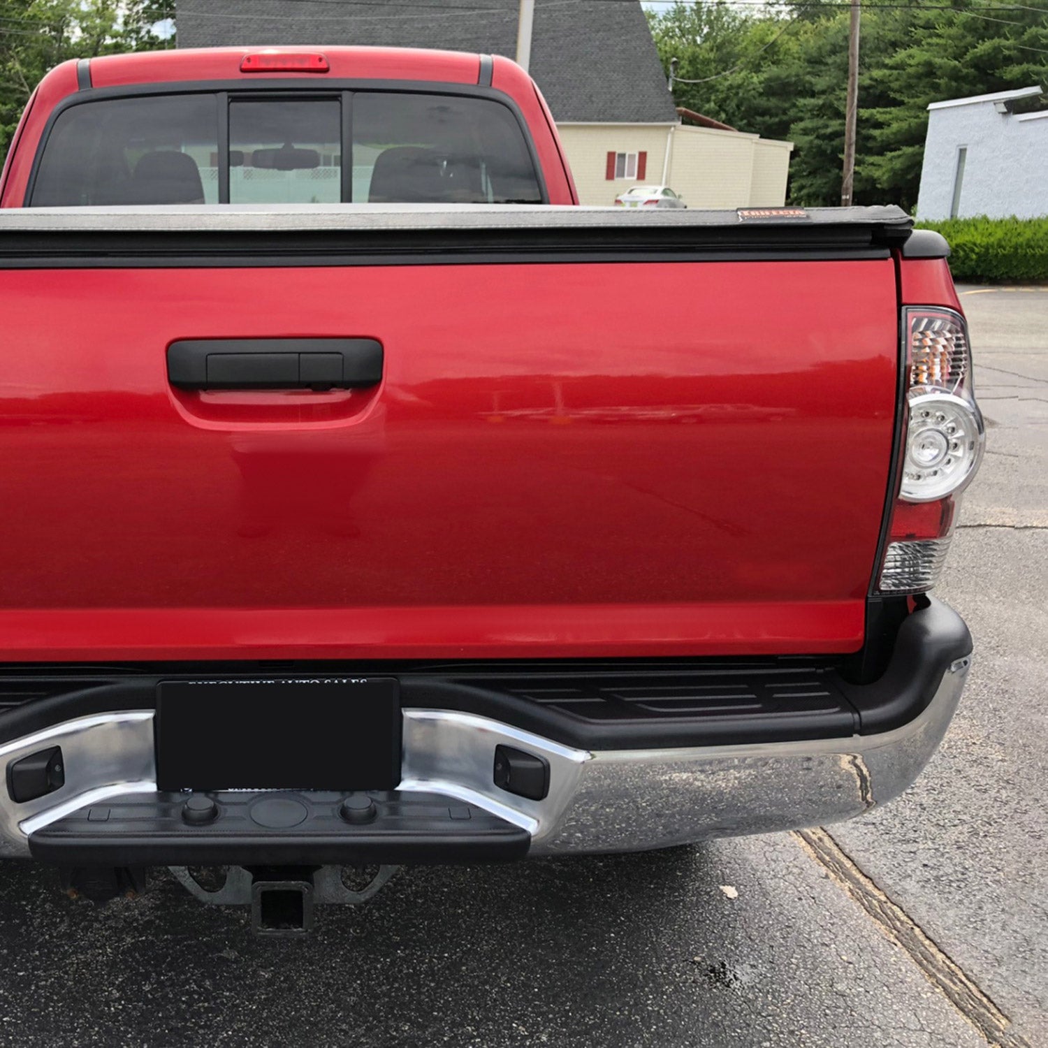 2005-2015 Toyota Tacoma LED Tail Lights Chrome Housing/Red Clear Lens
