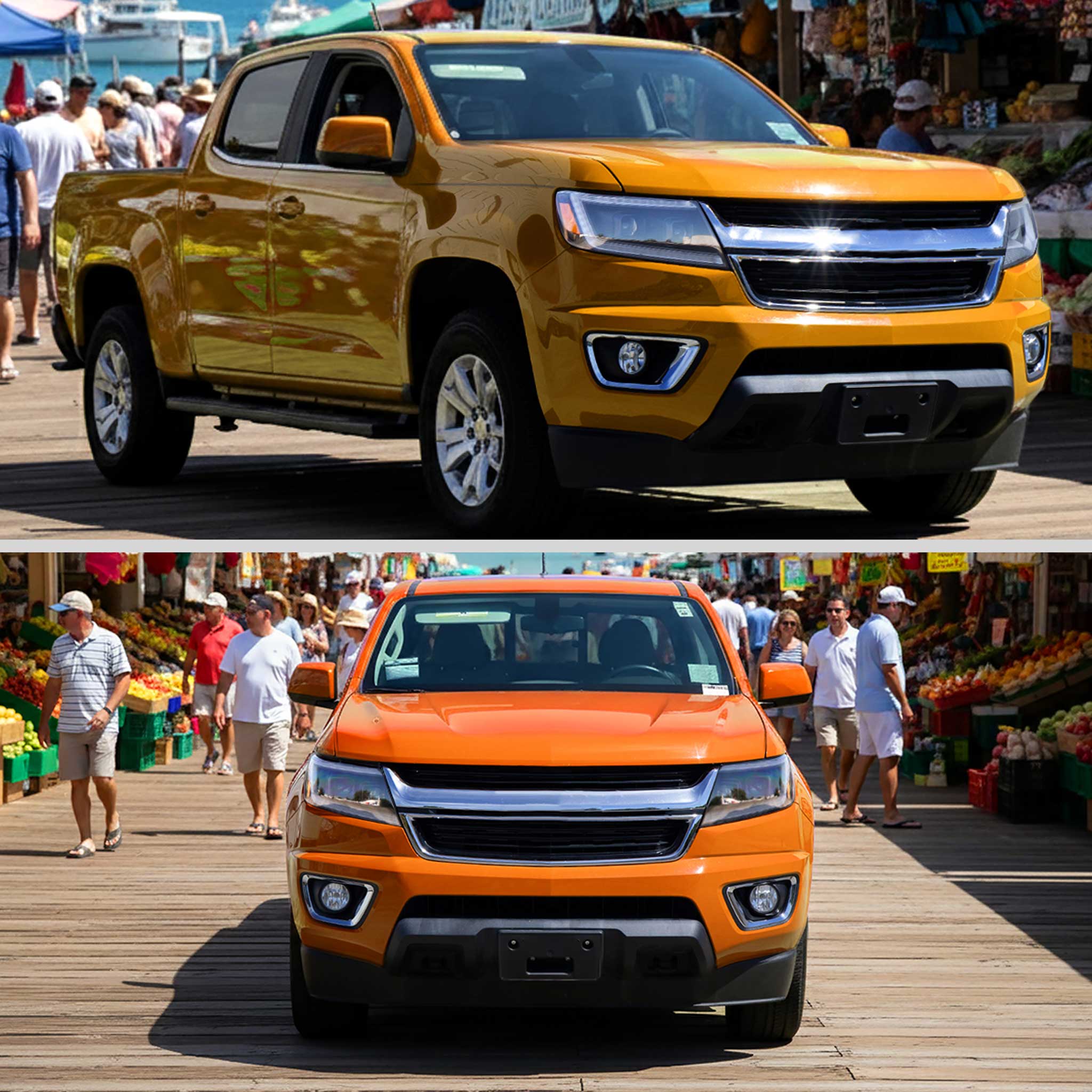 For Chevrolet Colorado 2015-2022 Headlights LED DRL Light Strip Turn Signal Side Marker Black Housing Clear Lens