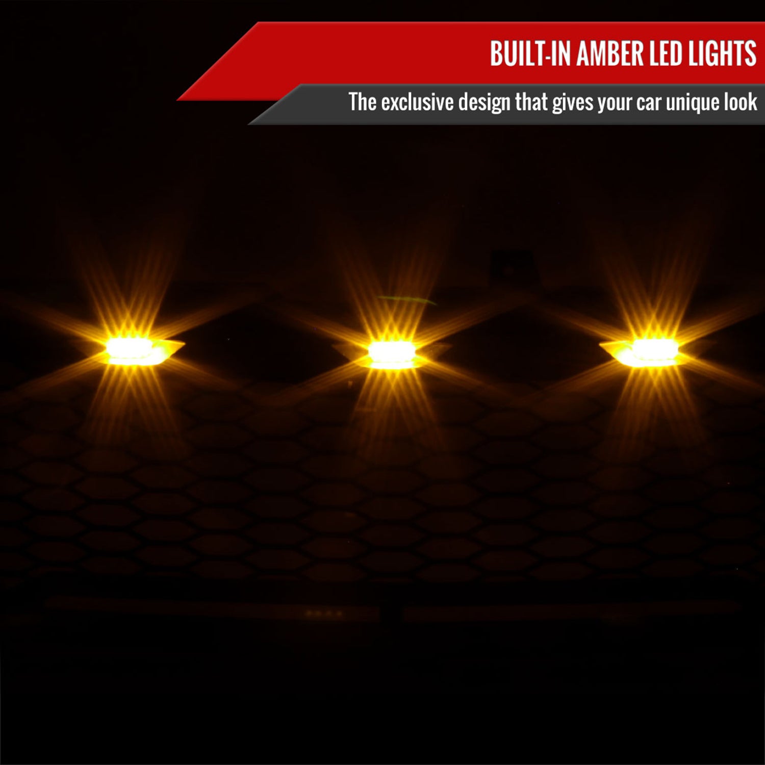 1999-2002 Chevy Silverado 1500 00-2006 Tahoe Suburban Mesh Grille & LED Lamps