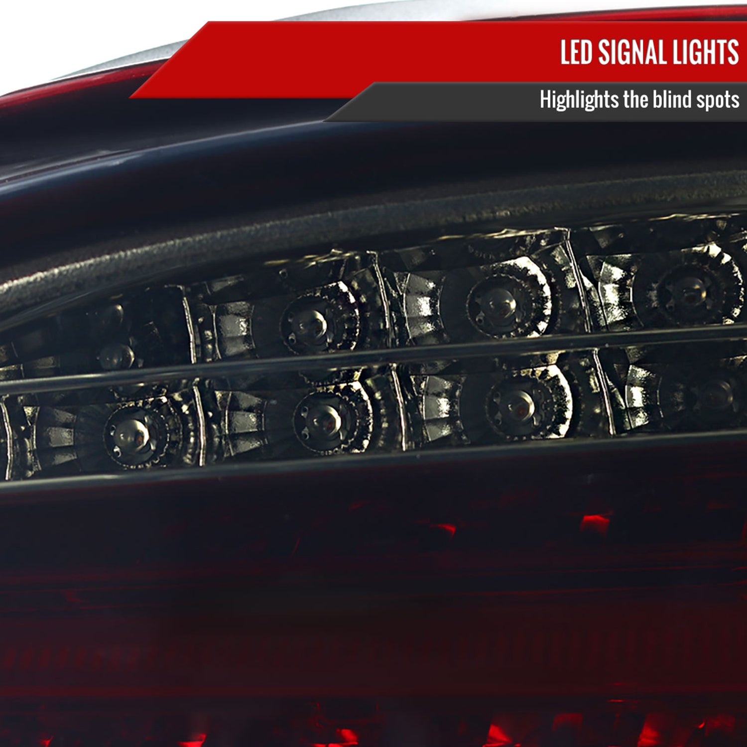 2004-2007 BMW E60 5 Series Sedan LED Tail Lights Chrome/Red Smoke Lens