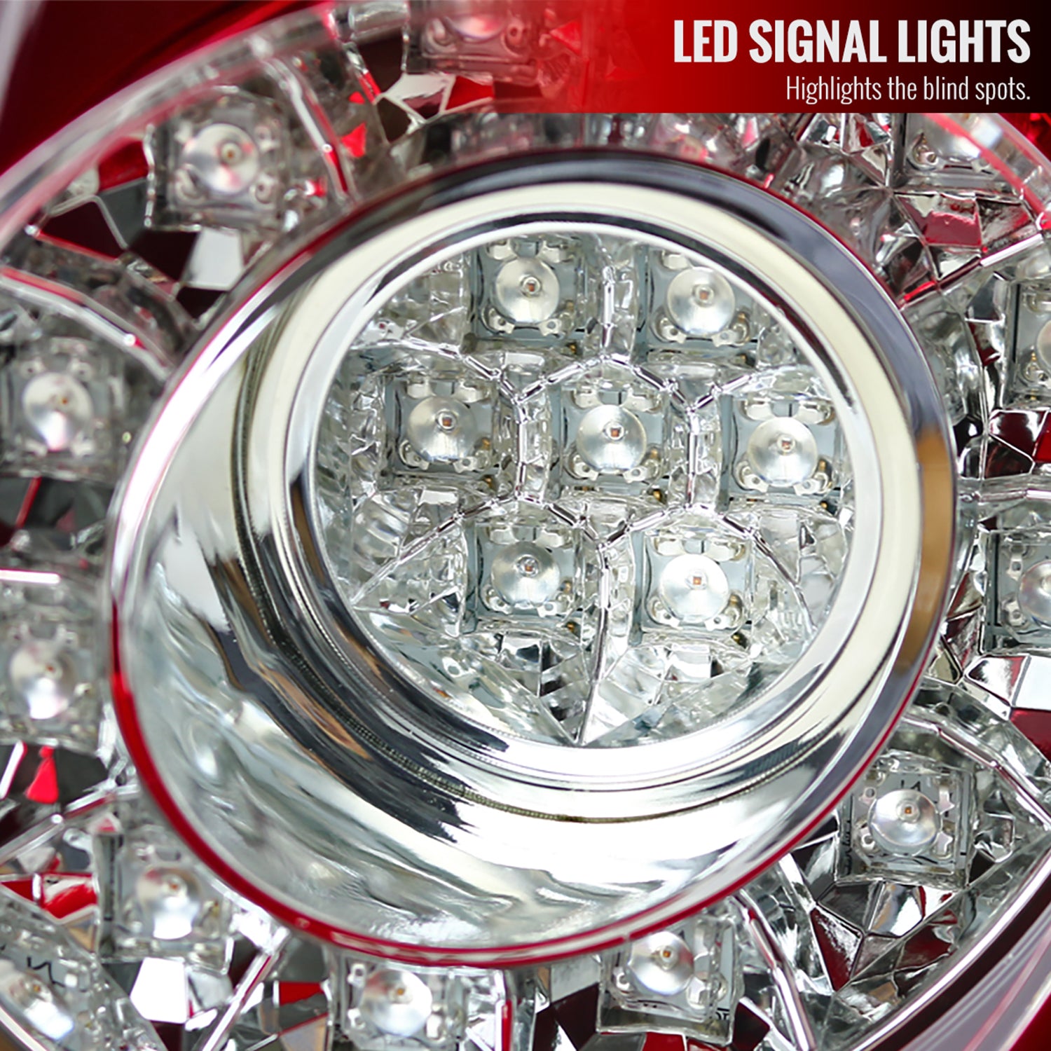 2011-2015 Mini Cooper Base S Hatchback/Convertible LED Tail Lights Chrome/Red