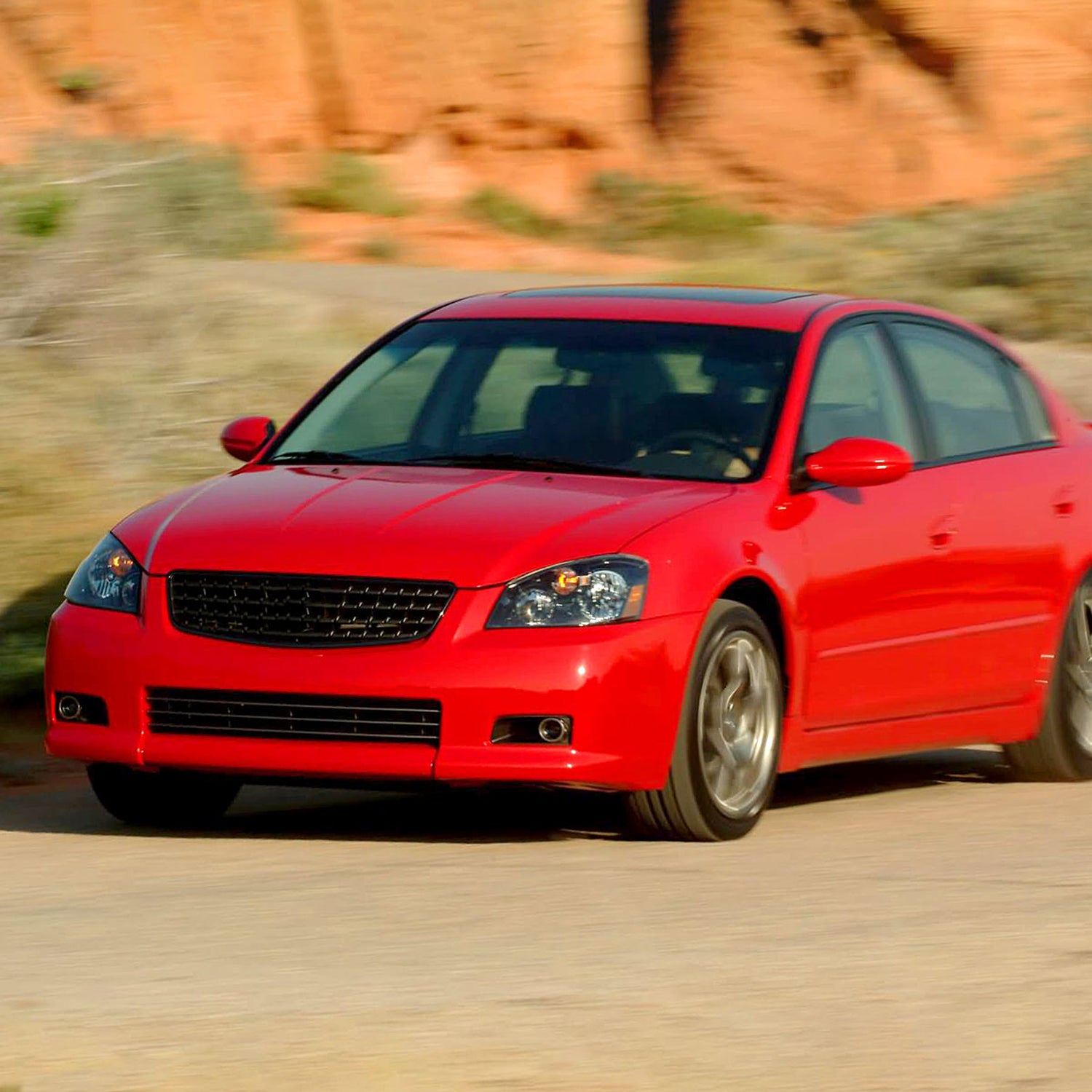 2002-2004 Nissan Altima Crystal Headlights w/ Amber Reflector Matt Black/Clear