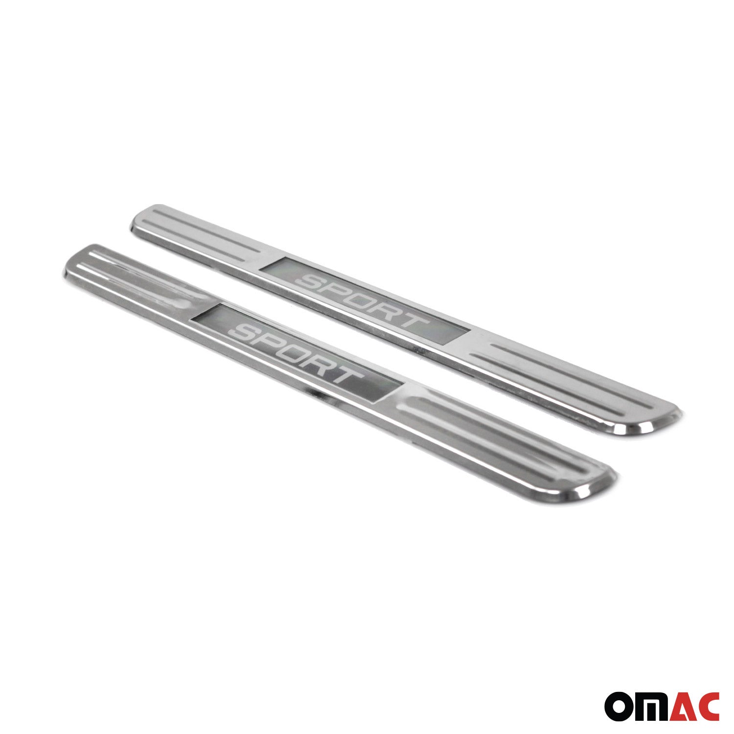 Chrome LED Illuminated SPORT Door Sill Cover Scuff Plate S.Steel 2 Pcs