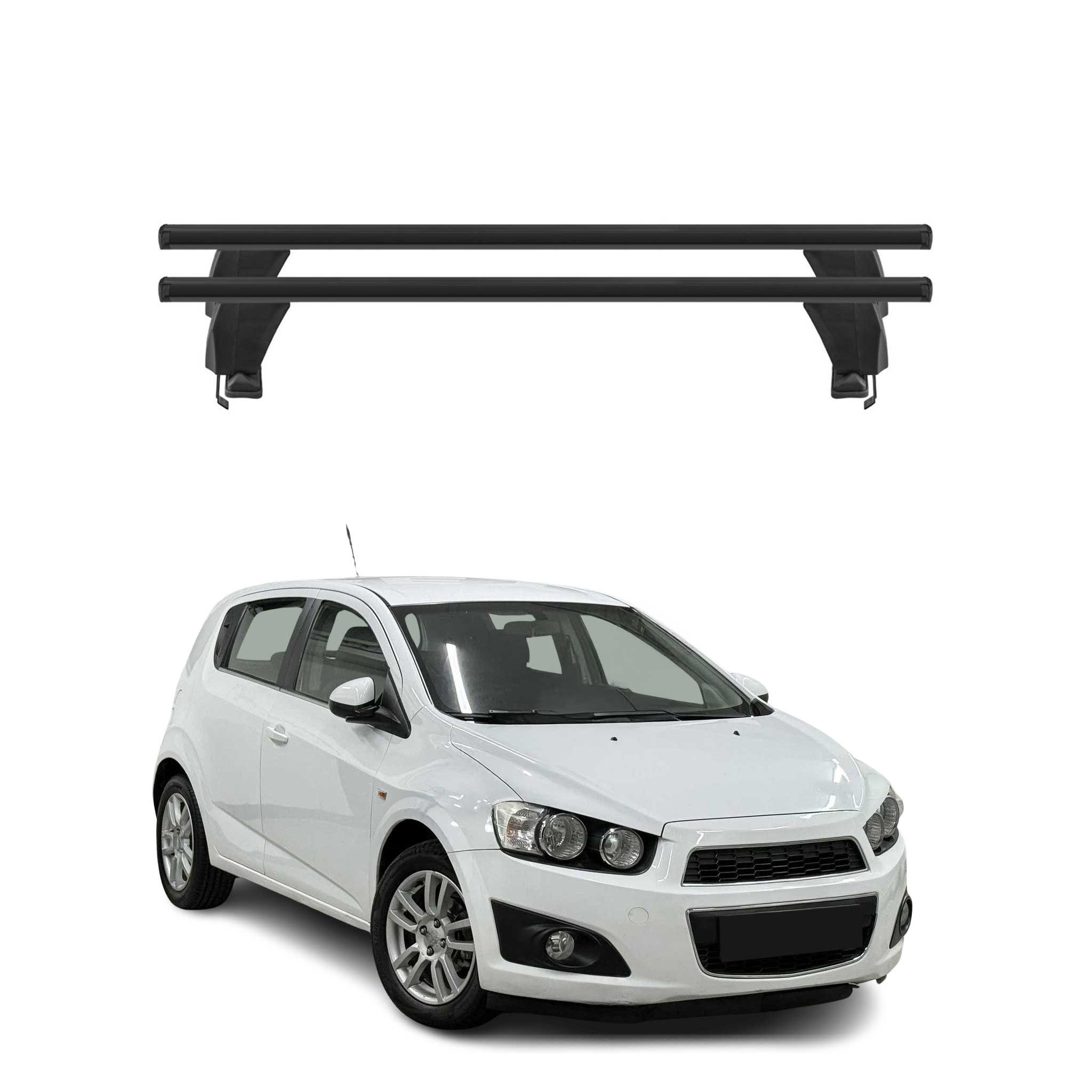 2012-2015 Chevrolet Sonic Hatchback Roof Rack Cross Bars Black