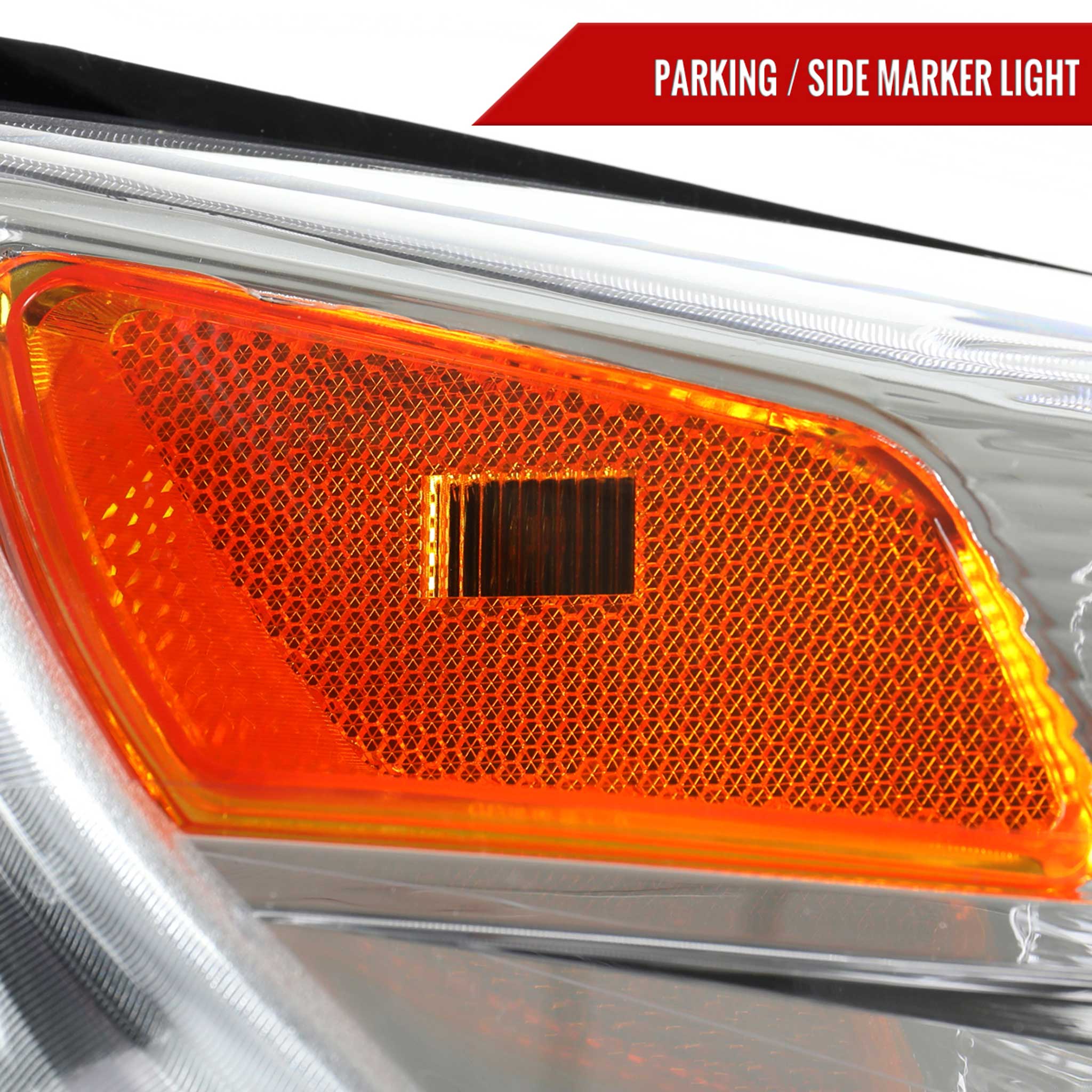 For Chevrolet Equinox 2010-2015 Passenger Side Factory Style Headlight Chrome Housing Clear Lens