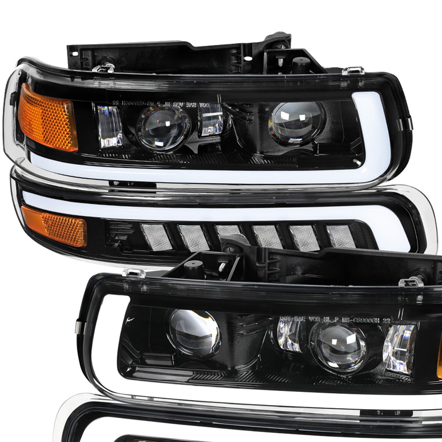 1999-2002 Chevy Silverado /Tahoe / Suburban LED DRL Headlights Bumper Lights